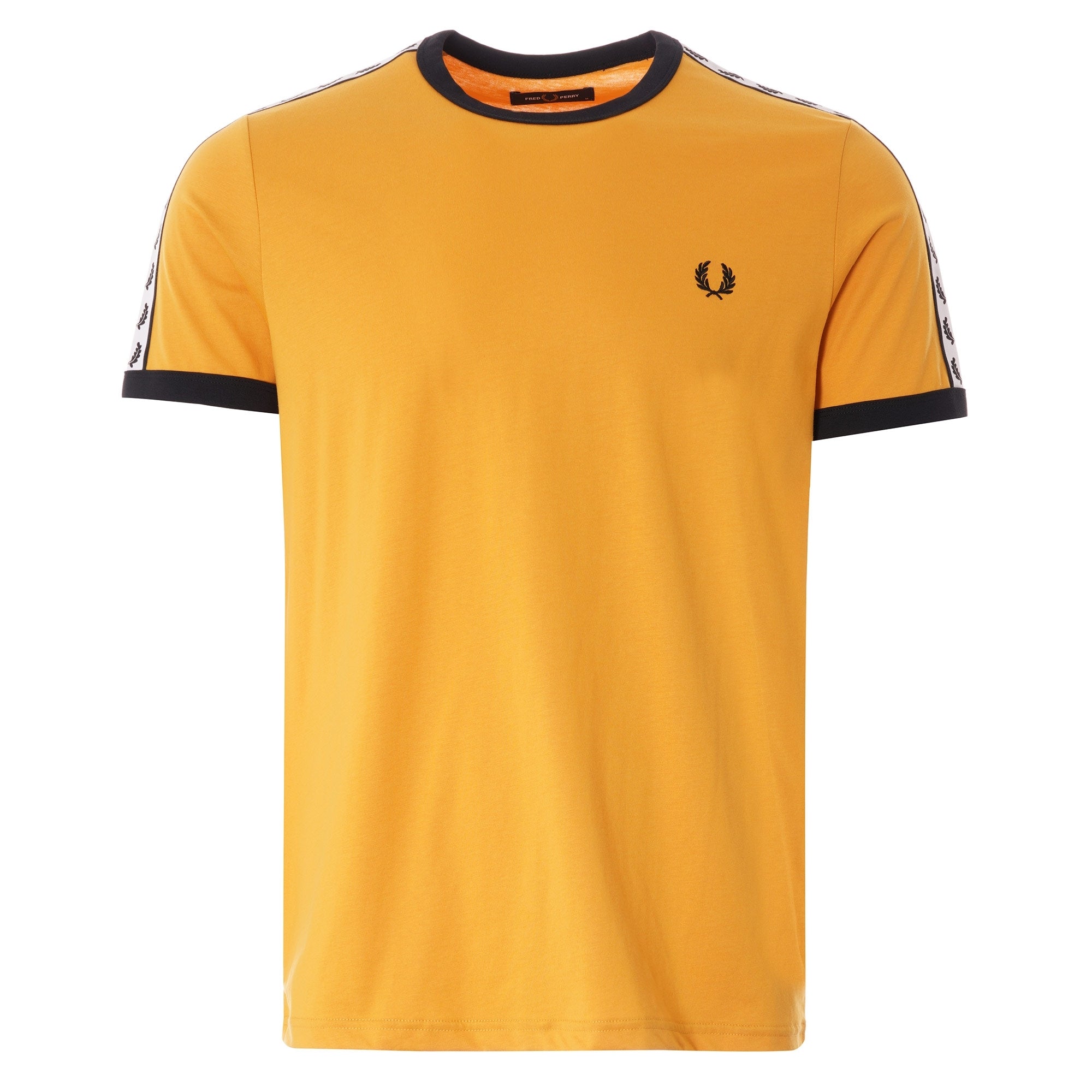 Fred Perry Tonal Taped Ringer T-Shirt - Gold