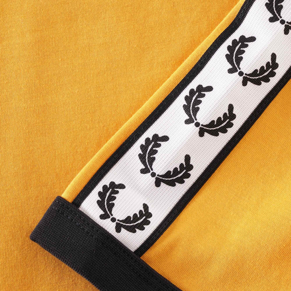 Fred Perry Tonal Taped Ringer T-Shirt - Gold