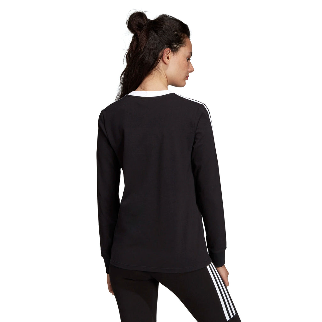 Adidas Originals Womens 3-Stripe Long Sleeve Top - Black