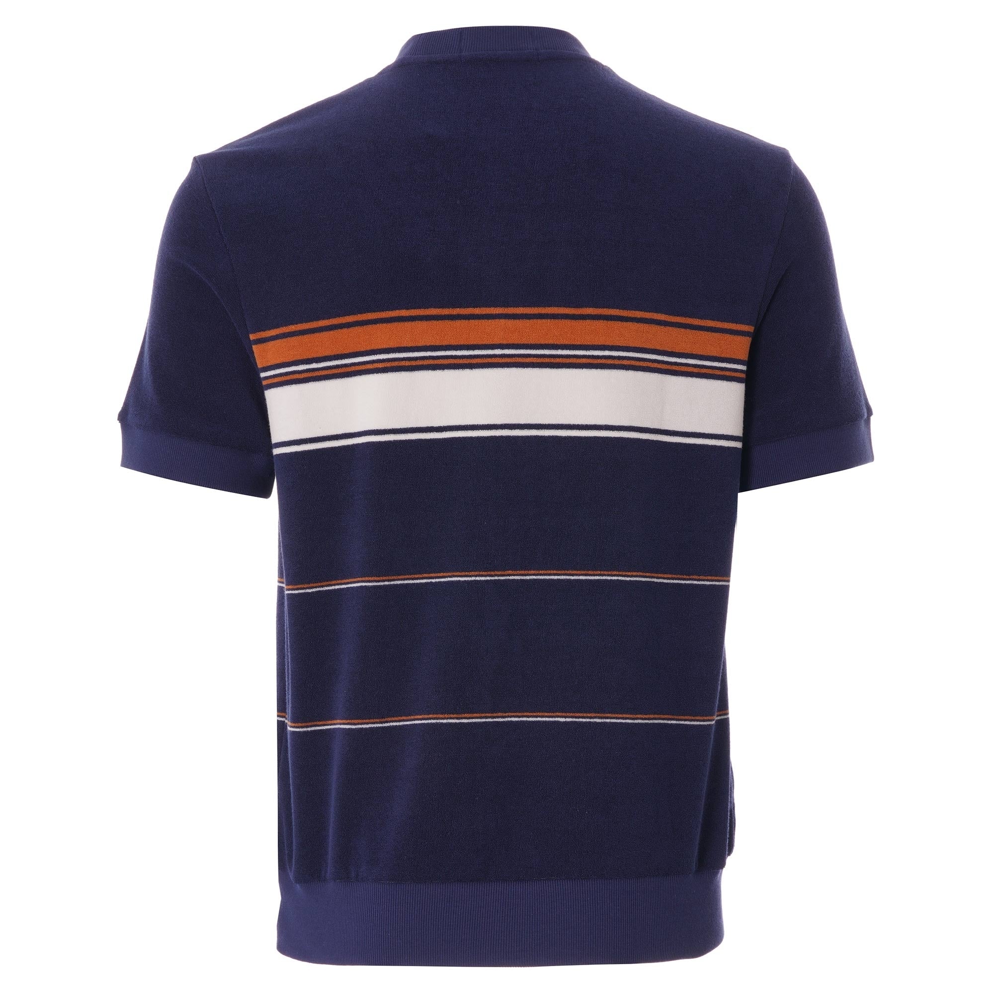 Fred Perry Reissues Striped Towelling T-Shirt - French Navy