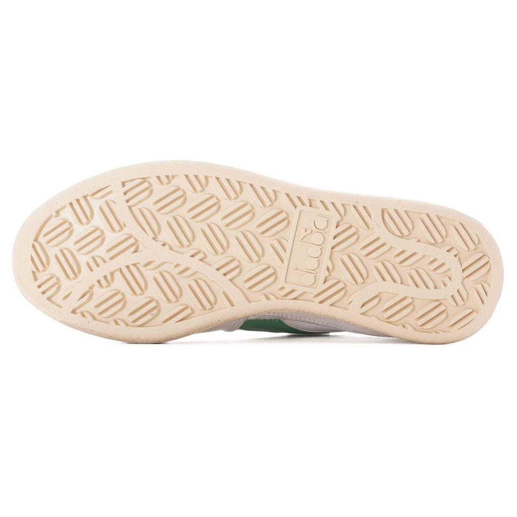 Diadora MI Basket Row Cut - White/Green Stone