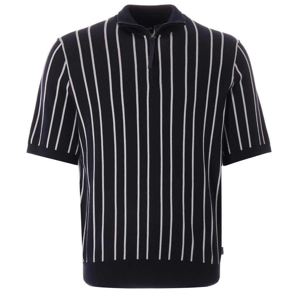 Boss Oromeo zip-neck sweatshirt - Dark Blue
