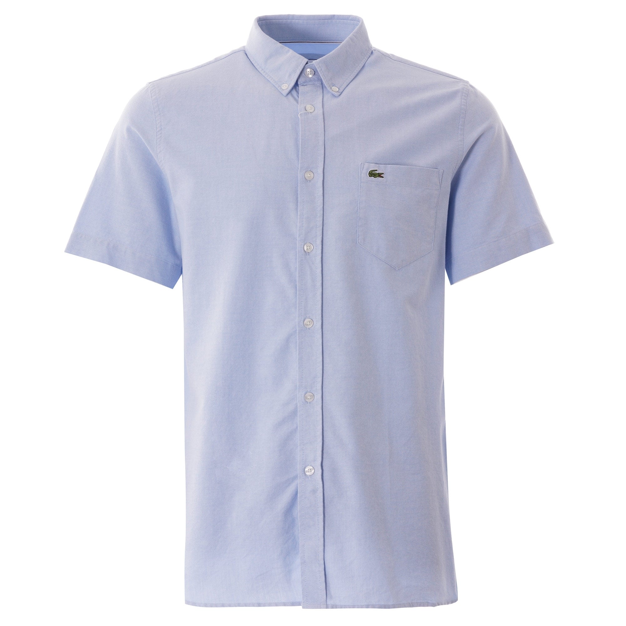Lacoste Short Sleeve Oxford Shirt - Light Blue