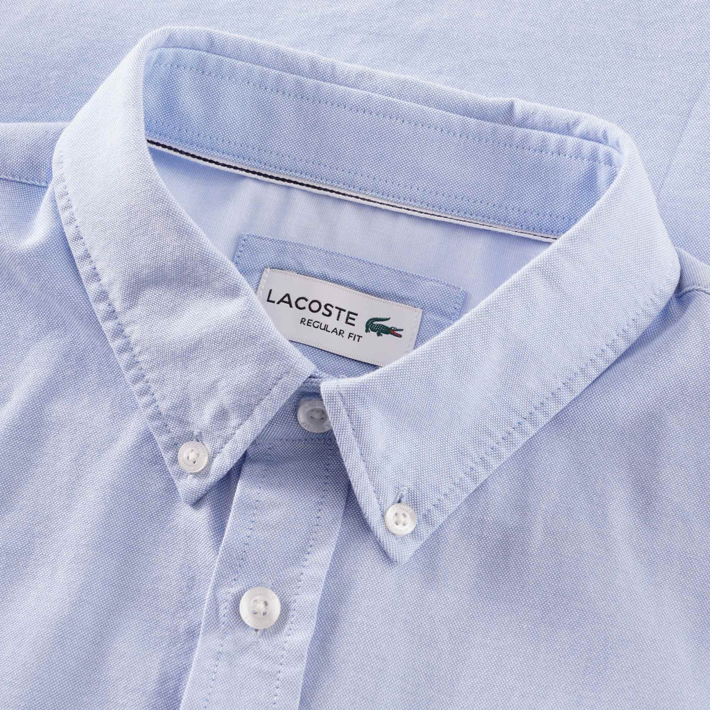 Lacoste Short Sleeve Oxford Shirt - Light Blue