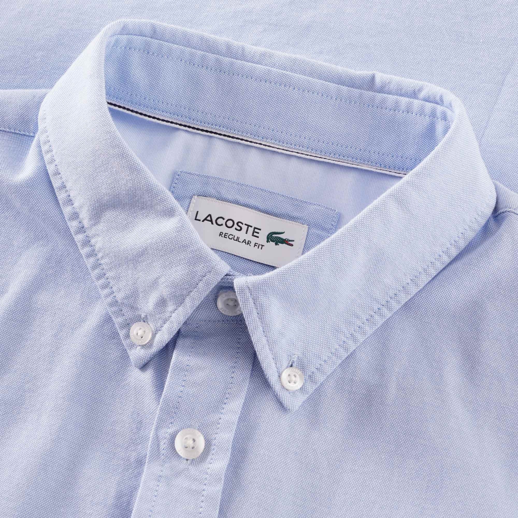 Lacoste Short Sleeve Oxford Shirt - Light Blue