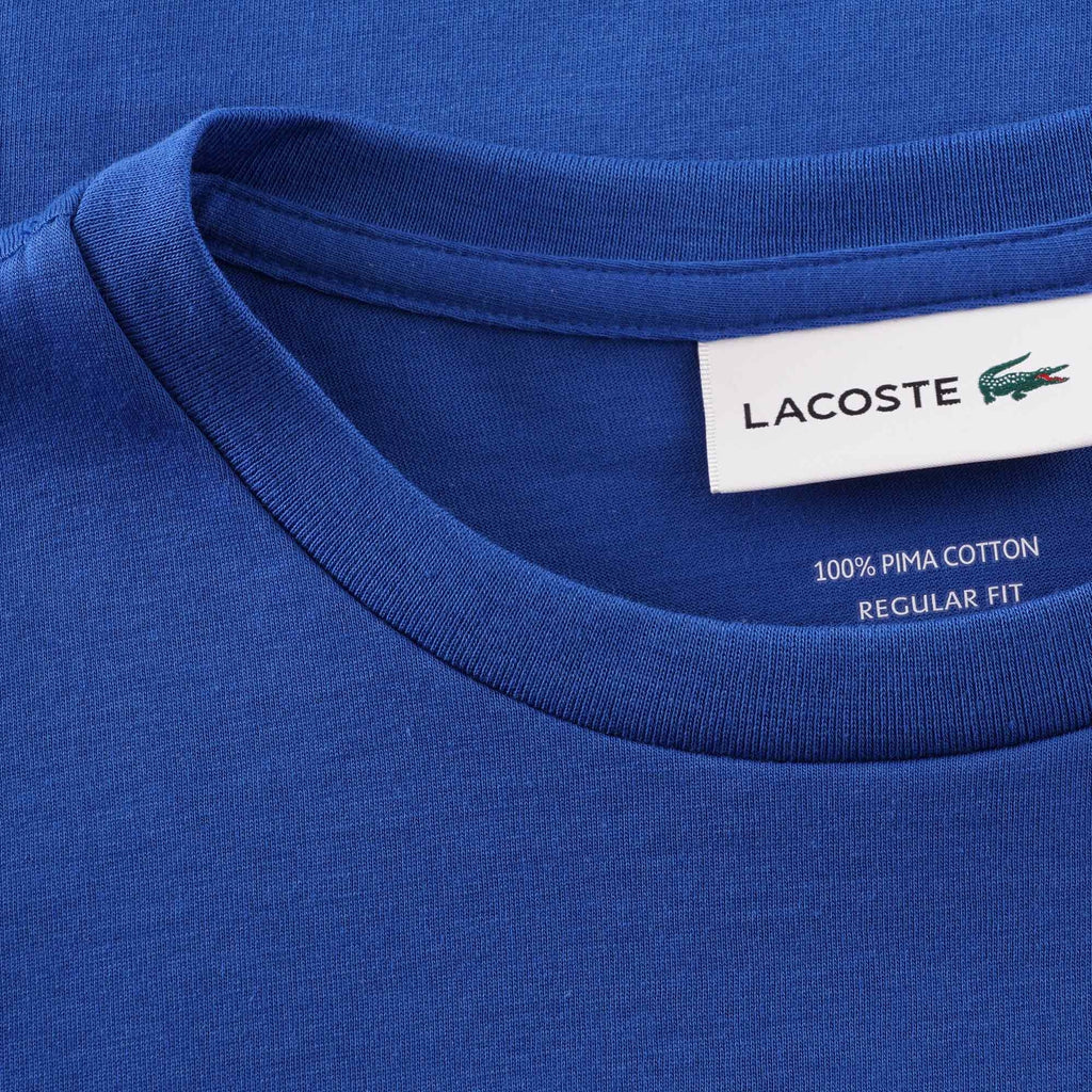 Lacoste Crew Neck Pima Cotton Jersey T-shirt - Electric Blue