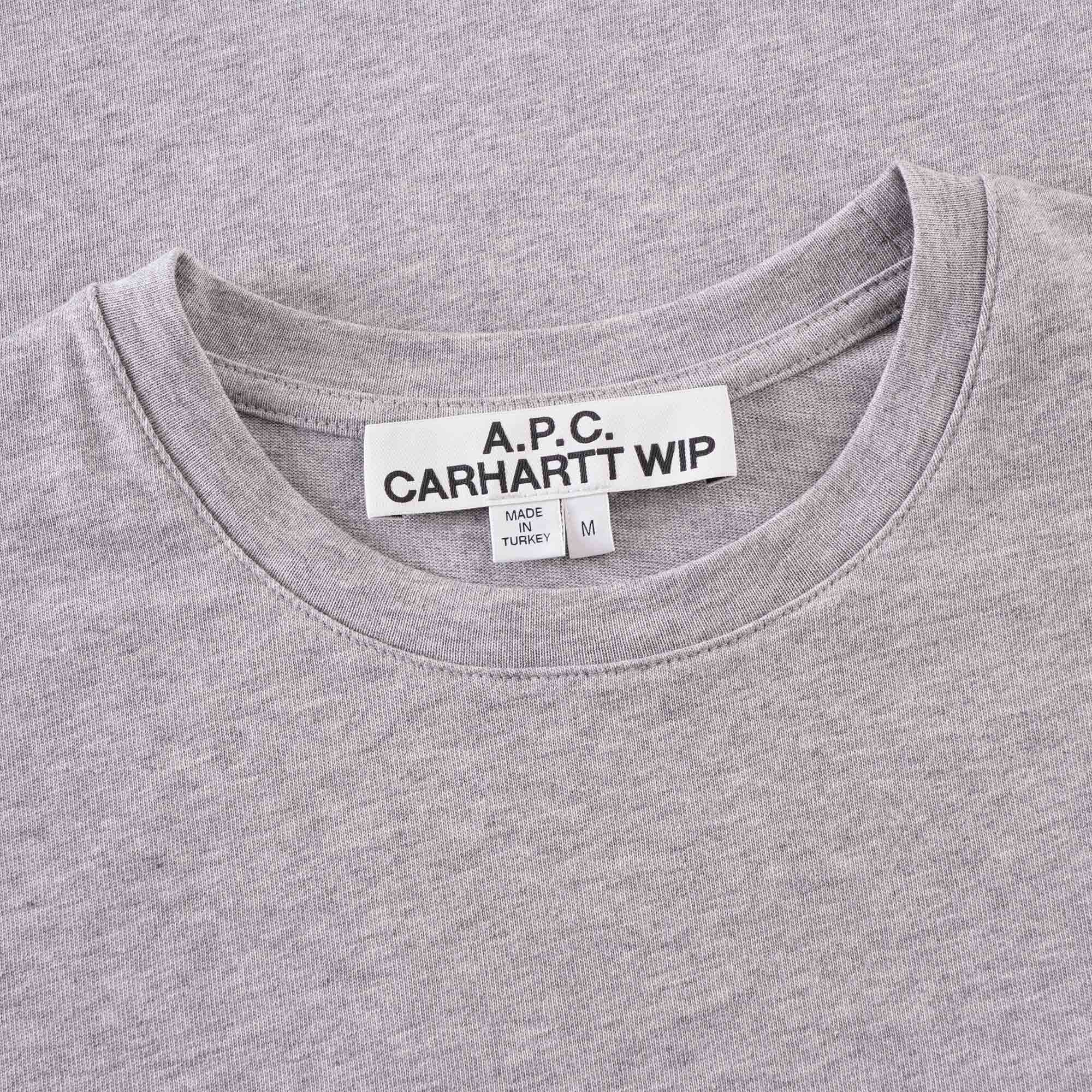 A.P.C. x Carhartt WIP Hire Logo T-shirt - Grey