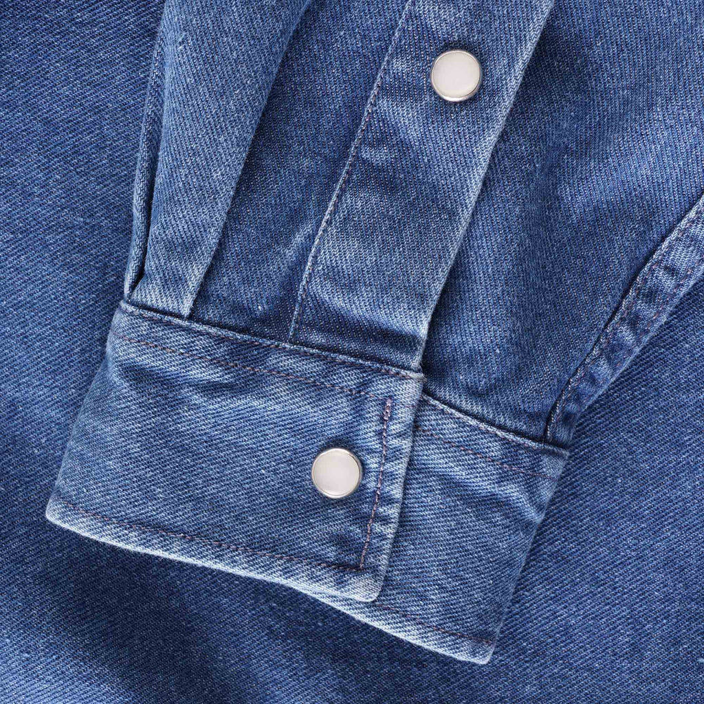 Lacoste Snap Button Denim Shirt - Blue