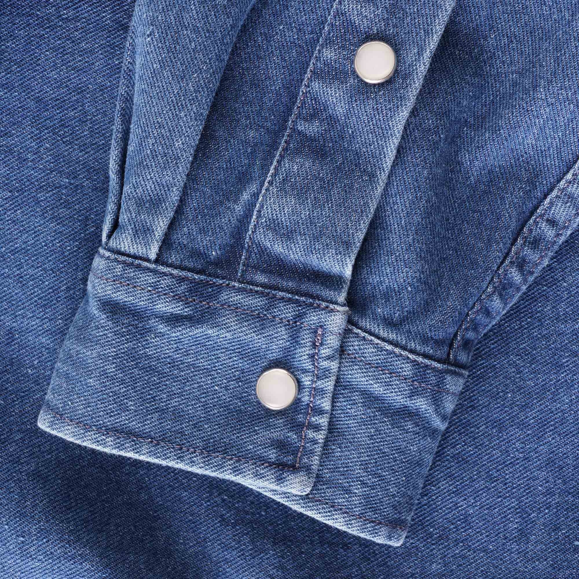 Lacoste Snap Button Denim Shirt - Blue