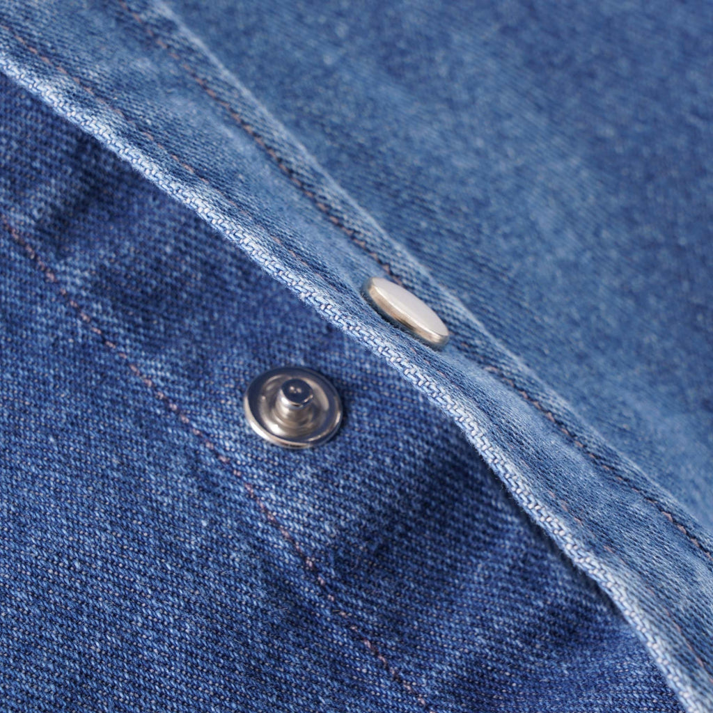 Lacoste Snap Button Denim Shirt - Blue