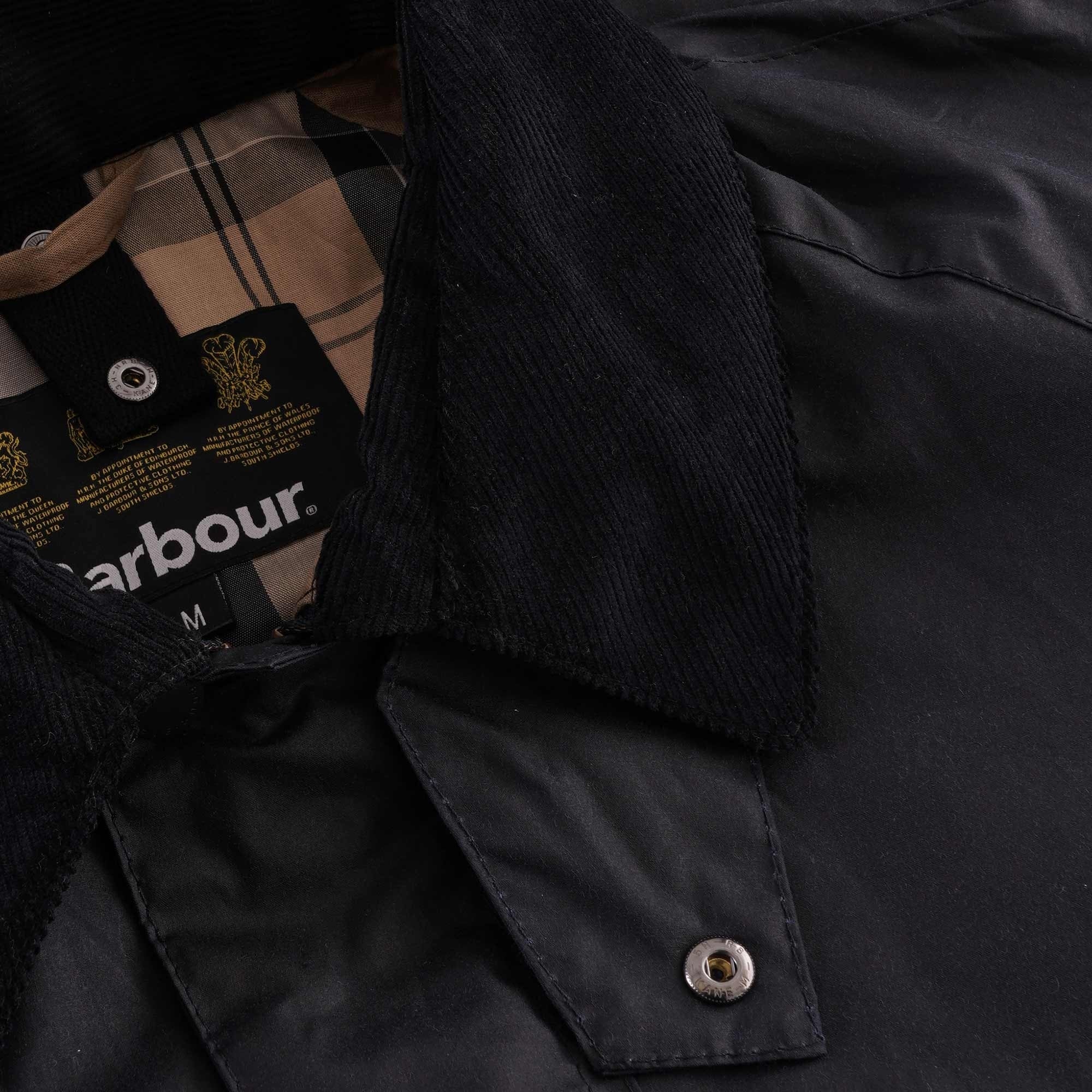 Barbour Ashby Wax Jacket - Navy