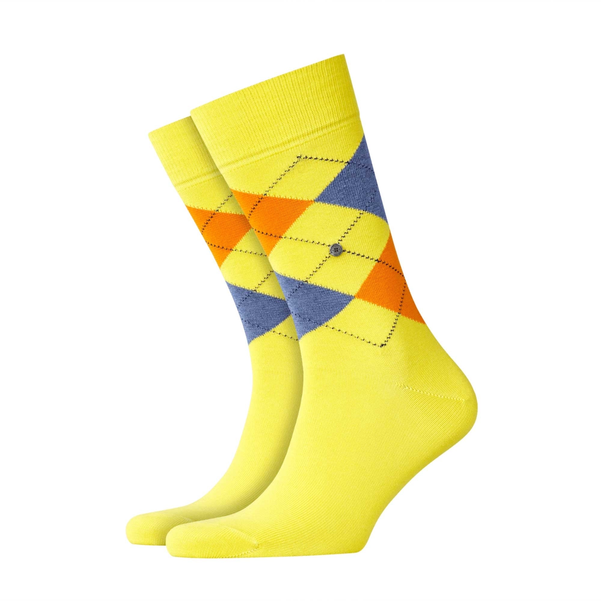 Burlington Socks King Socks - Yellow/Grey