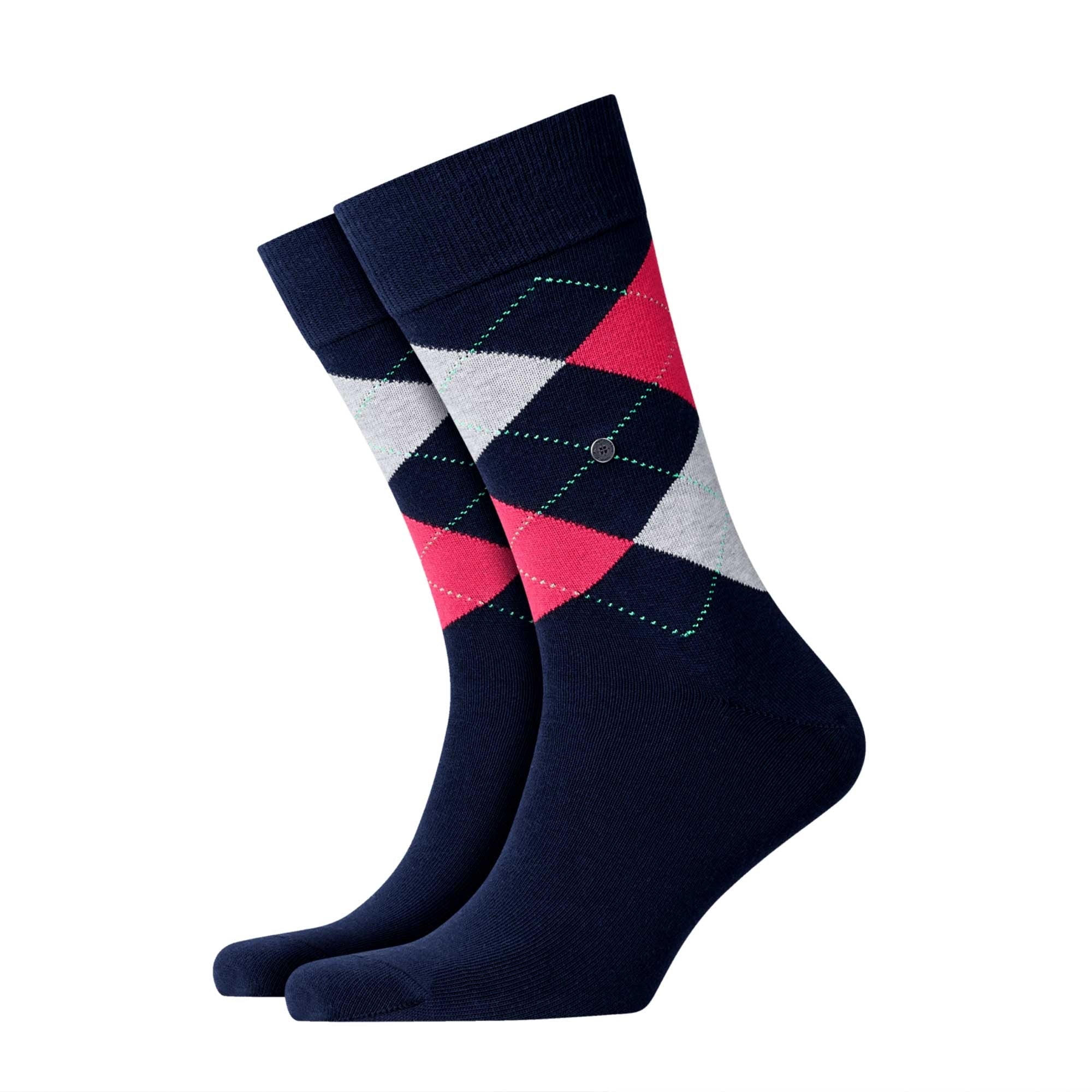 Burlington Socks King Socks - Navy/Pink
