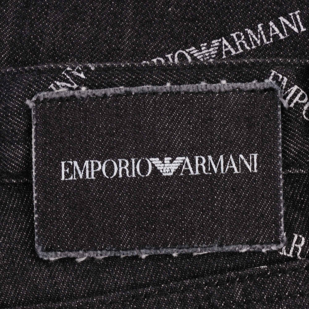 Emporio Armani All Over Print Denim Jeans - Nero