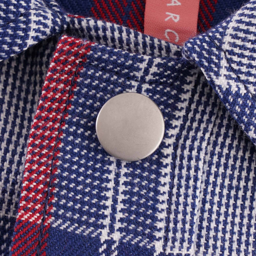 Wilcox Check Trucker Jacket - Red Chilli