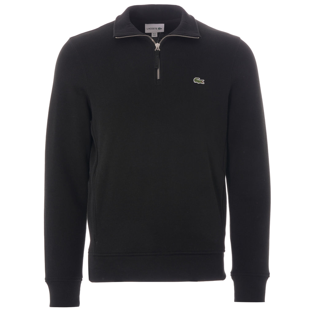 Lacoste Logo Half Zip Sweatshirt - Black