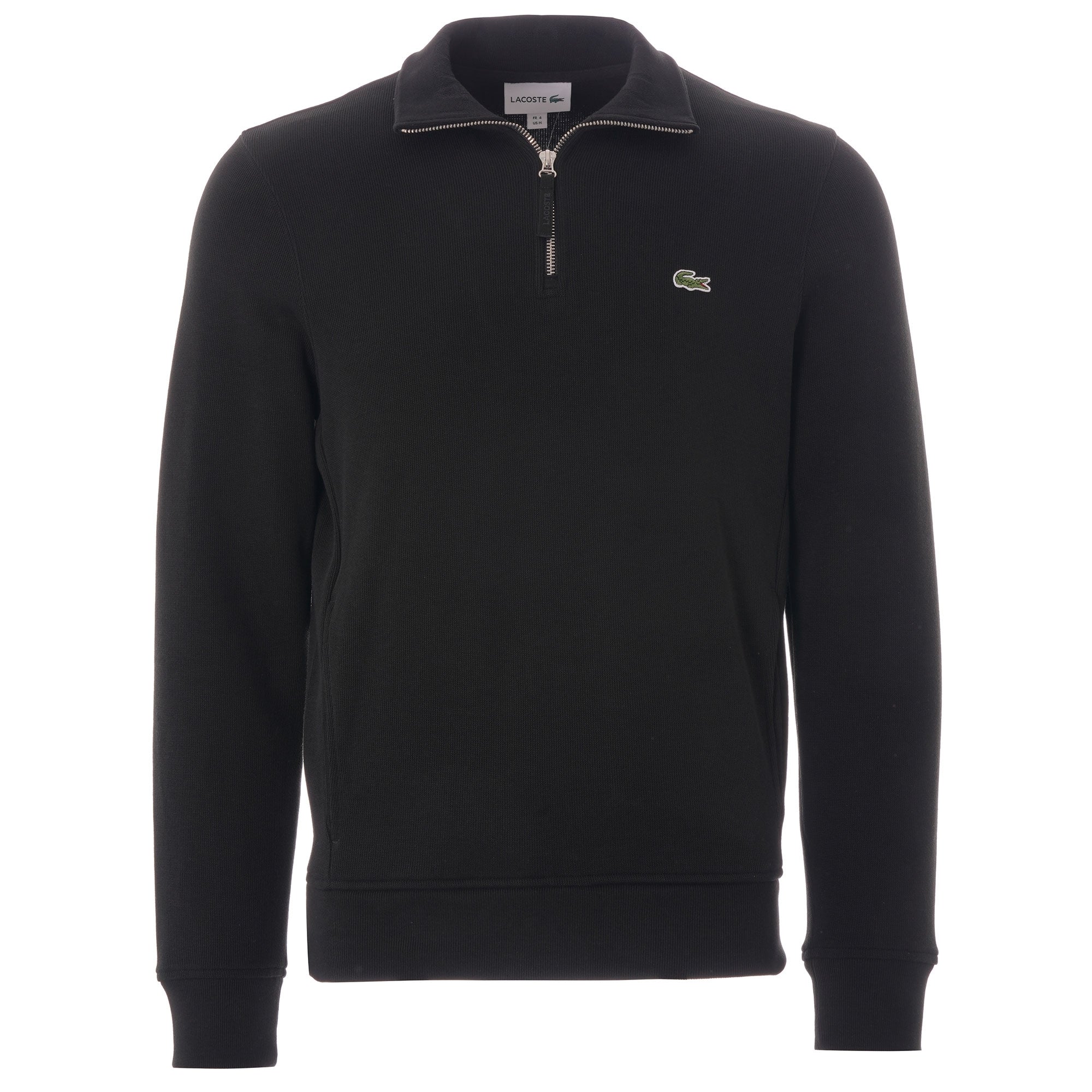 Lacoste Logo Half Zip Sweatshirt - Black