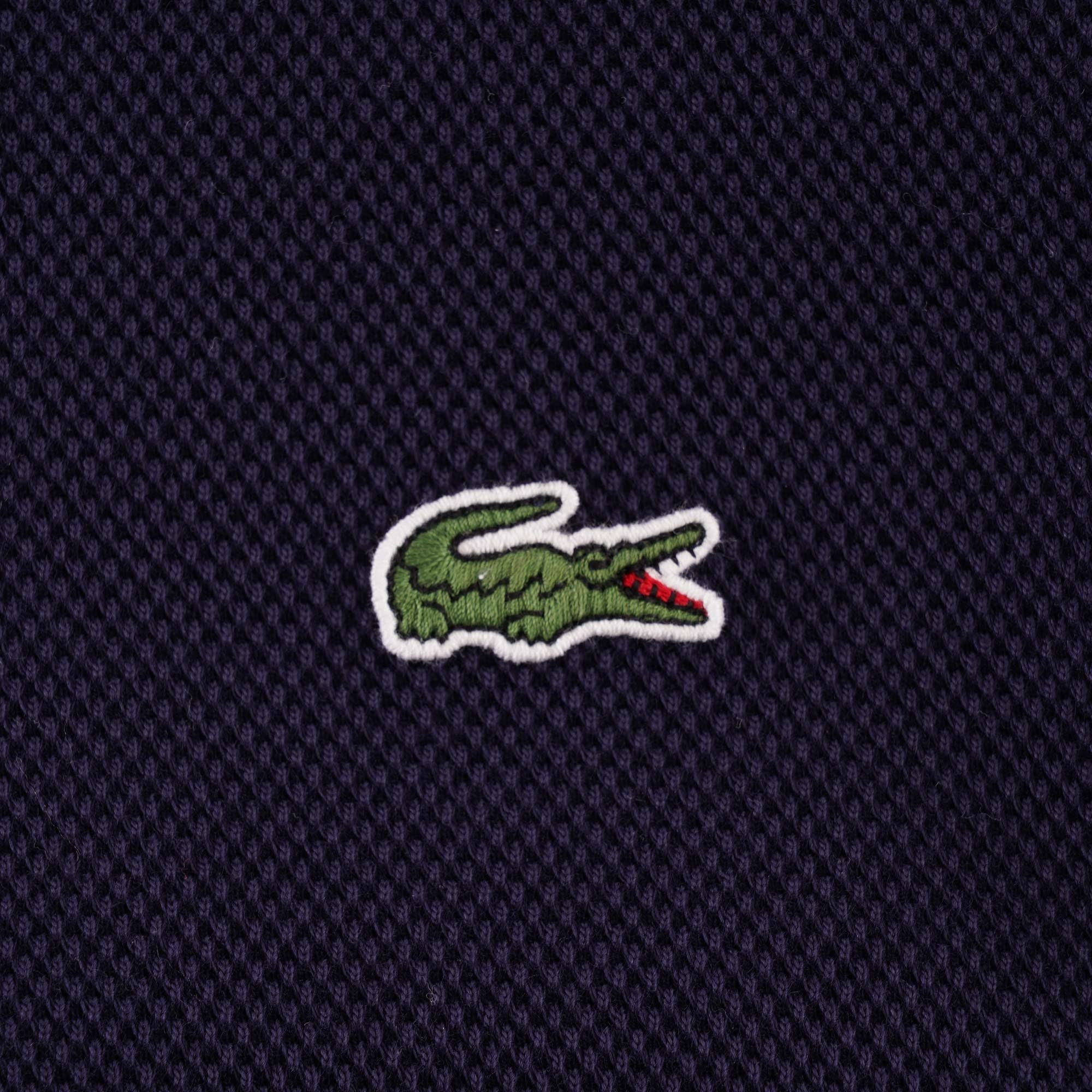 Lacoste Piqu  Fleece Crew Neck Sweatshirt - Marine