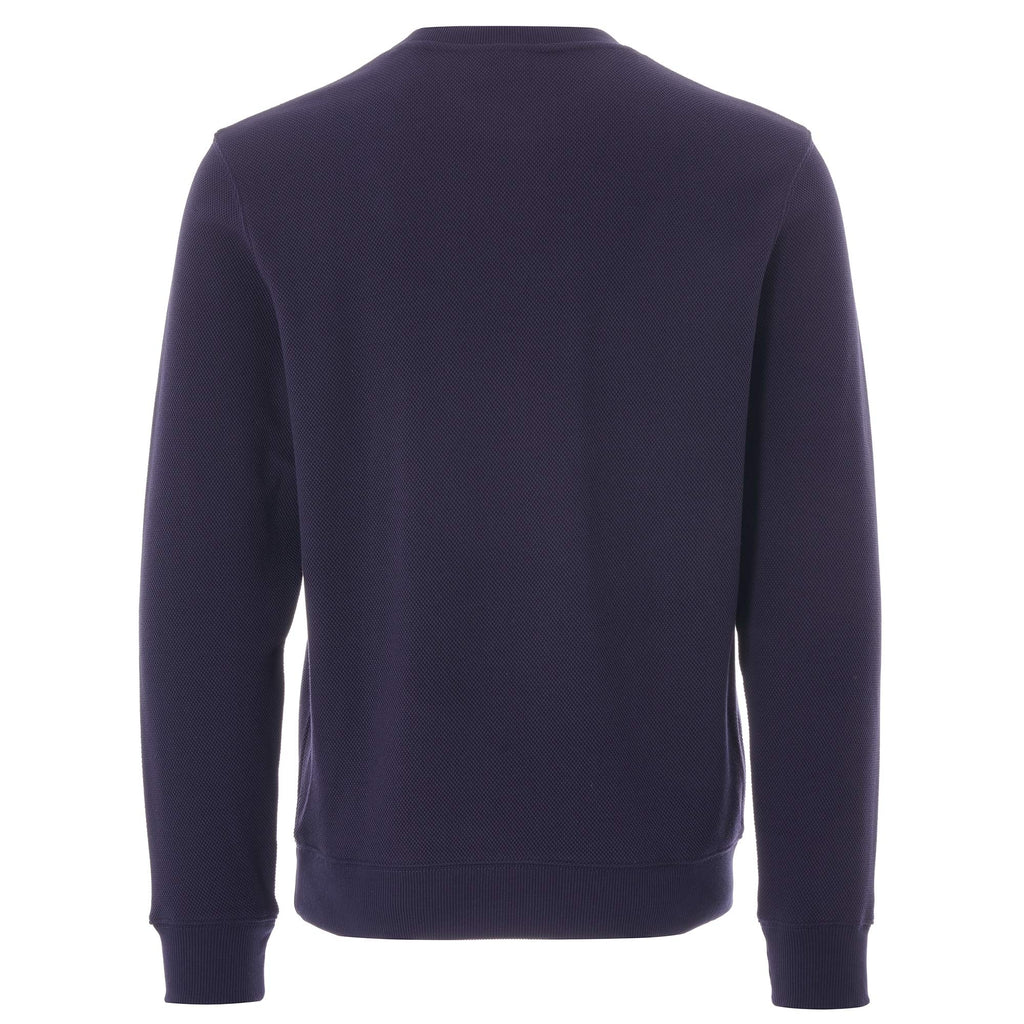 Lacoste Piqu  Fleece Crew Neck Sweatshirt - Marine