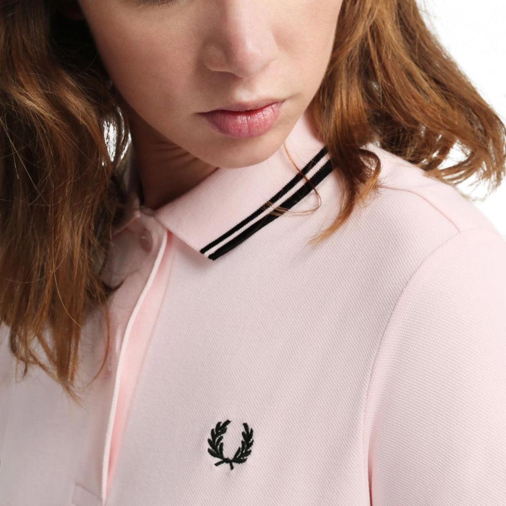 Fred Perry Womens Reissue Twin Tipped Shirt Dress - Iced Pink