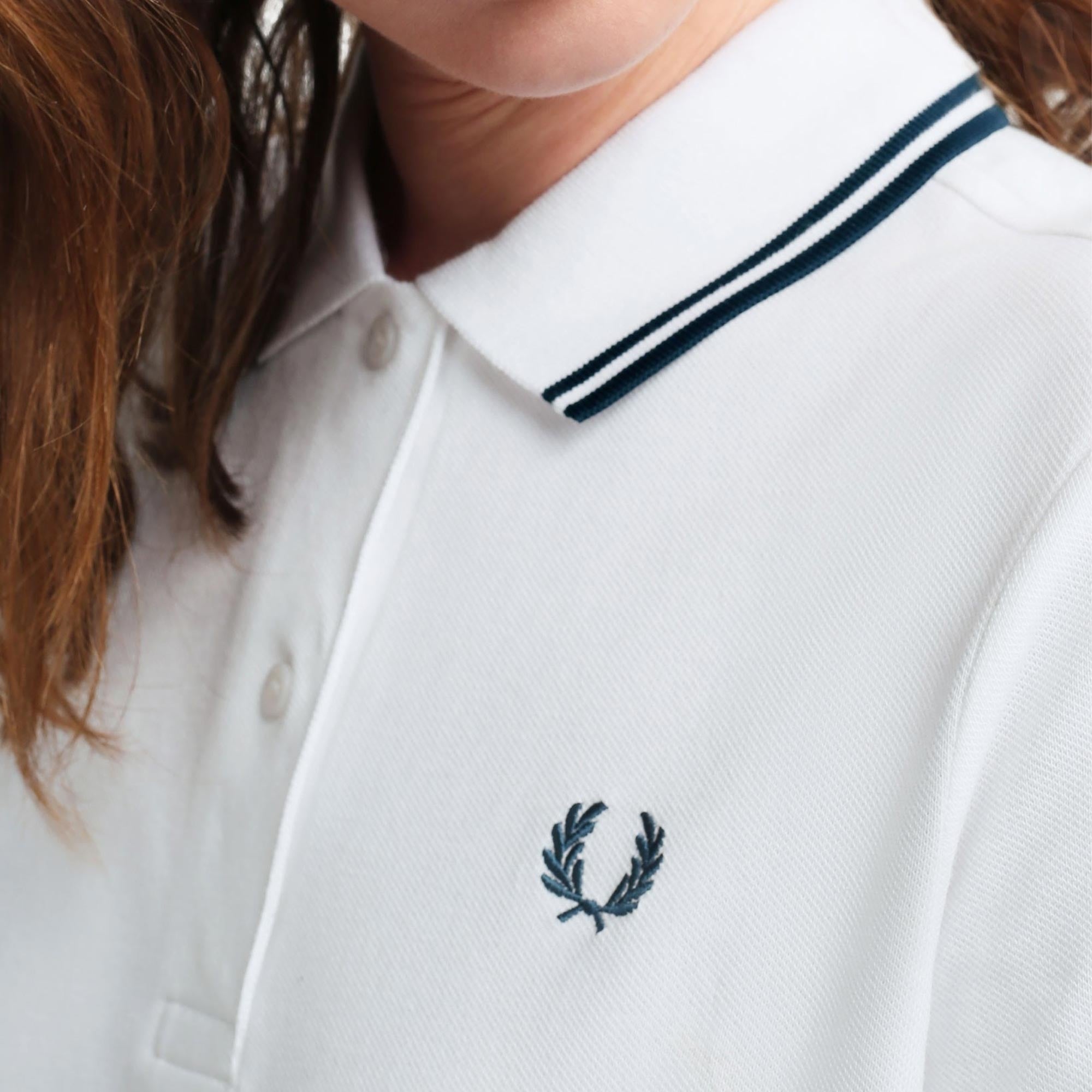 Fred Perry Womens Reissue Twin Tipped Shirt Dress - White