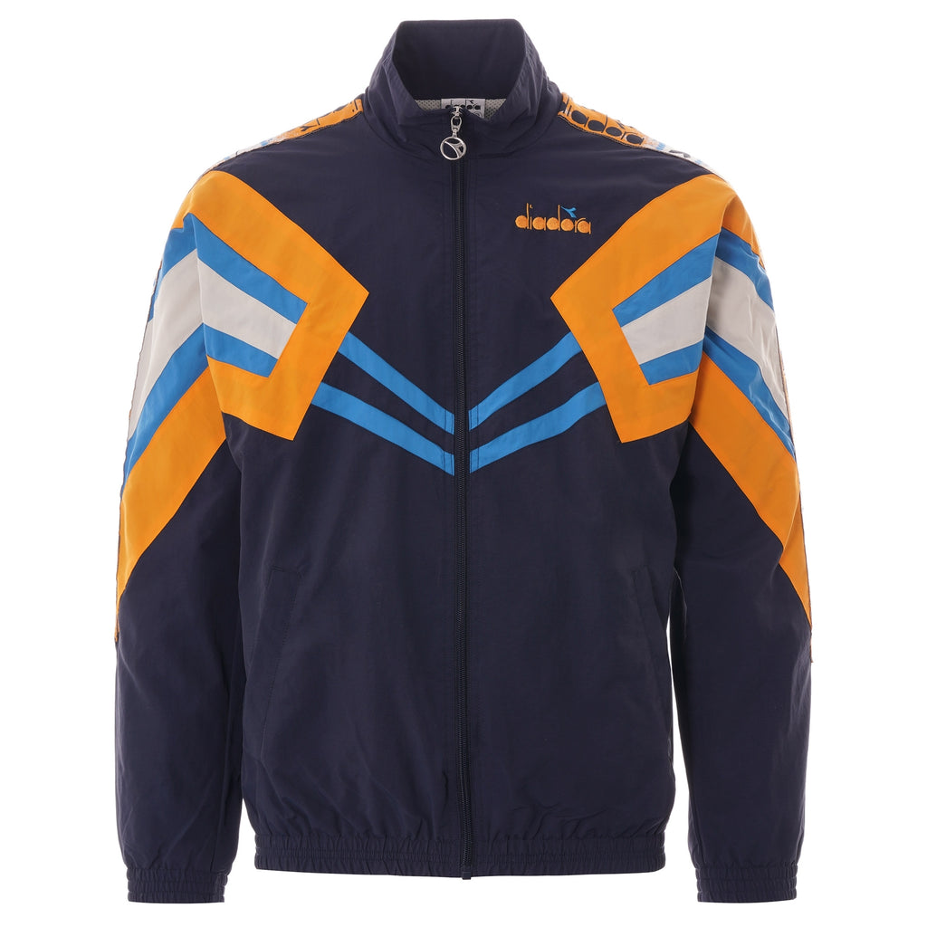 Diadora MVB Track Jacket - Blue Night and Orange Zinnia