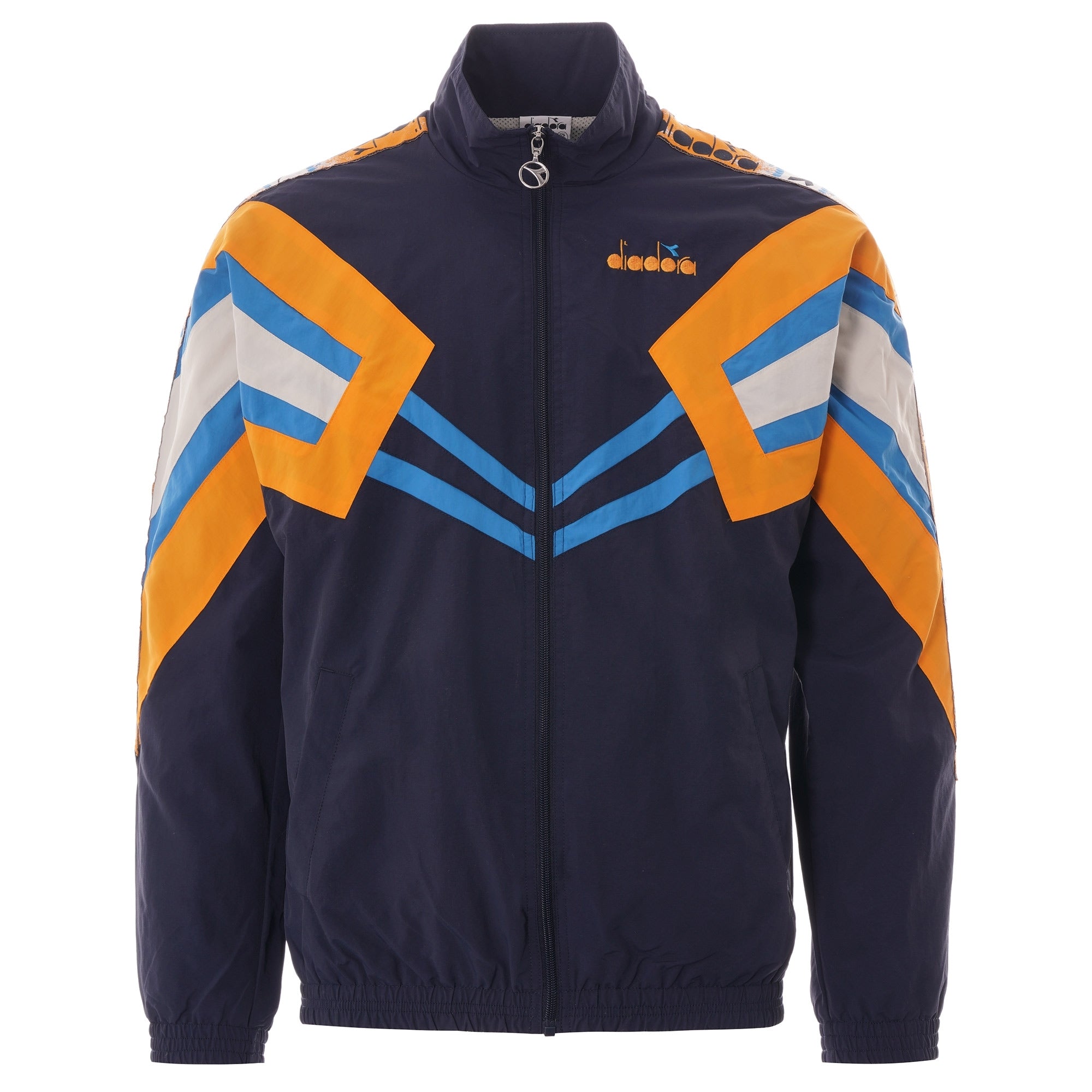 Diadora MVB Track Jacket - Blue Night and Orange Zinnia