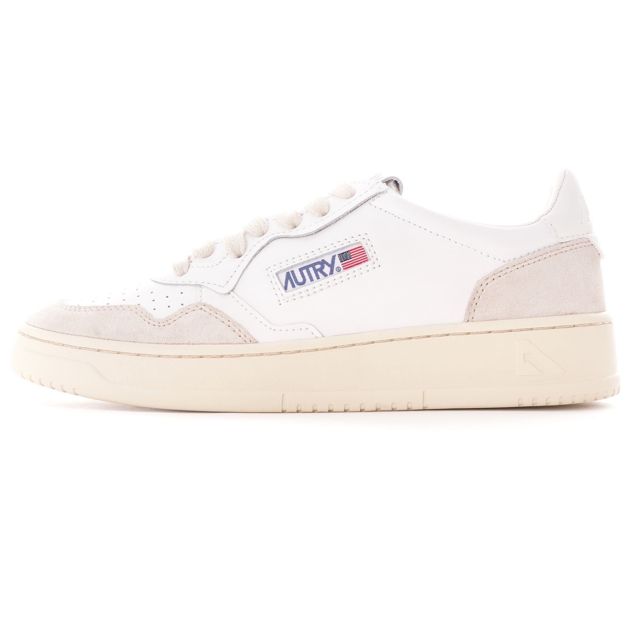 Autry Action Shoes Low Leather/Suede - White