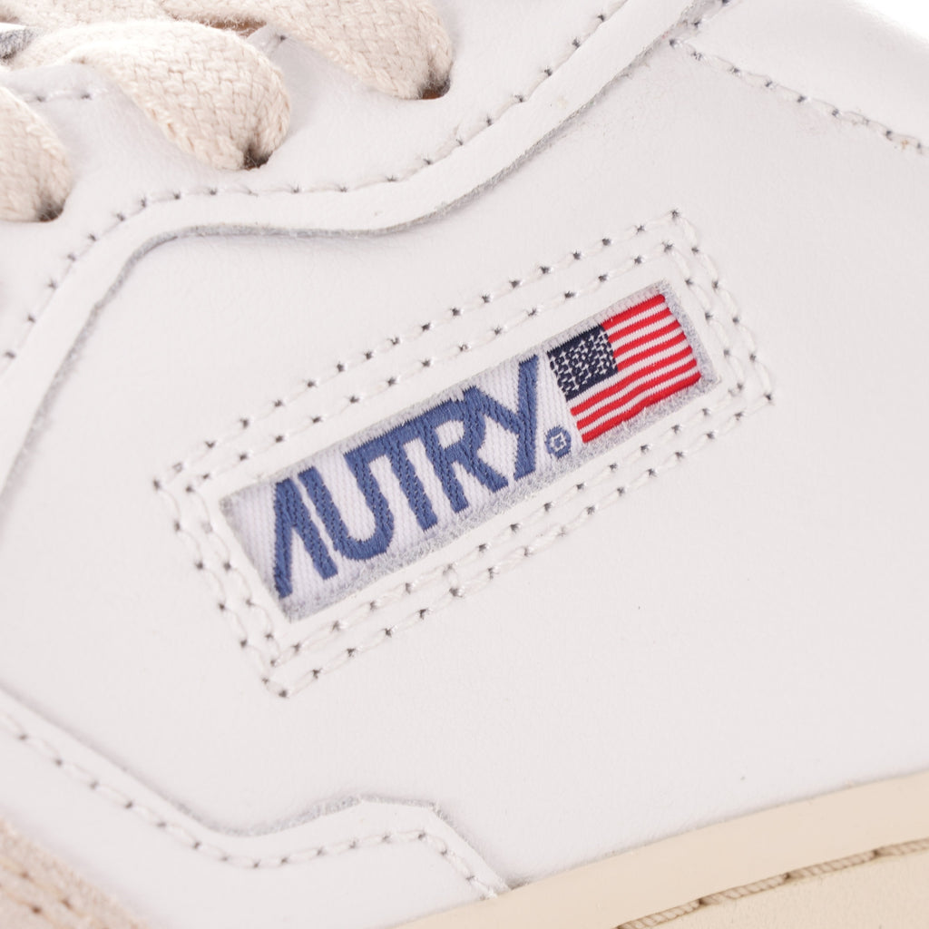Autry Action Shoes Low Leather/Suede - White