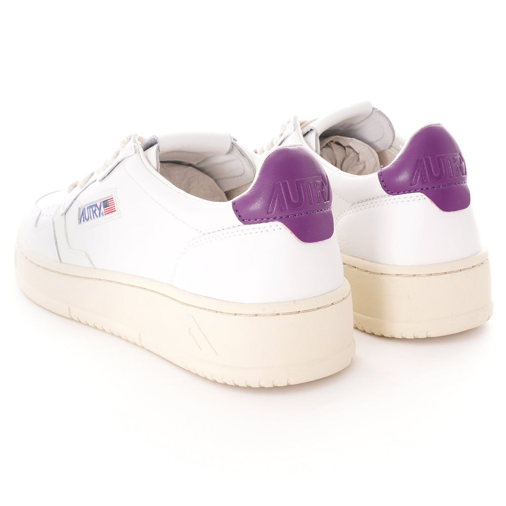 Autry Action Shoes Low Leather - White/Violet