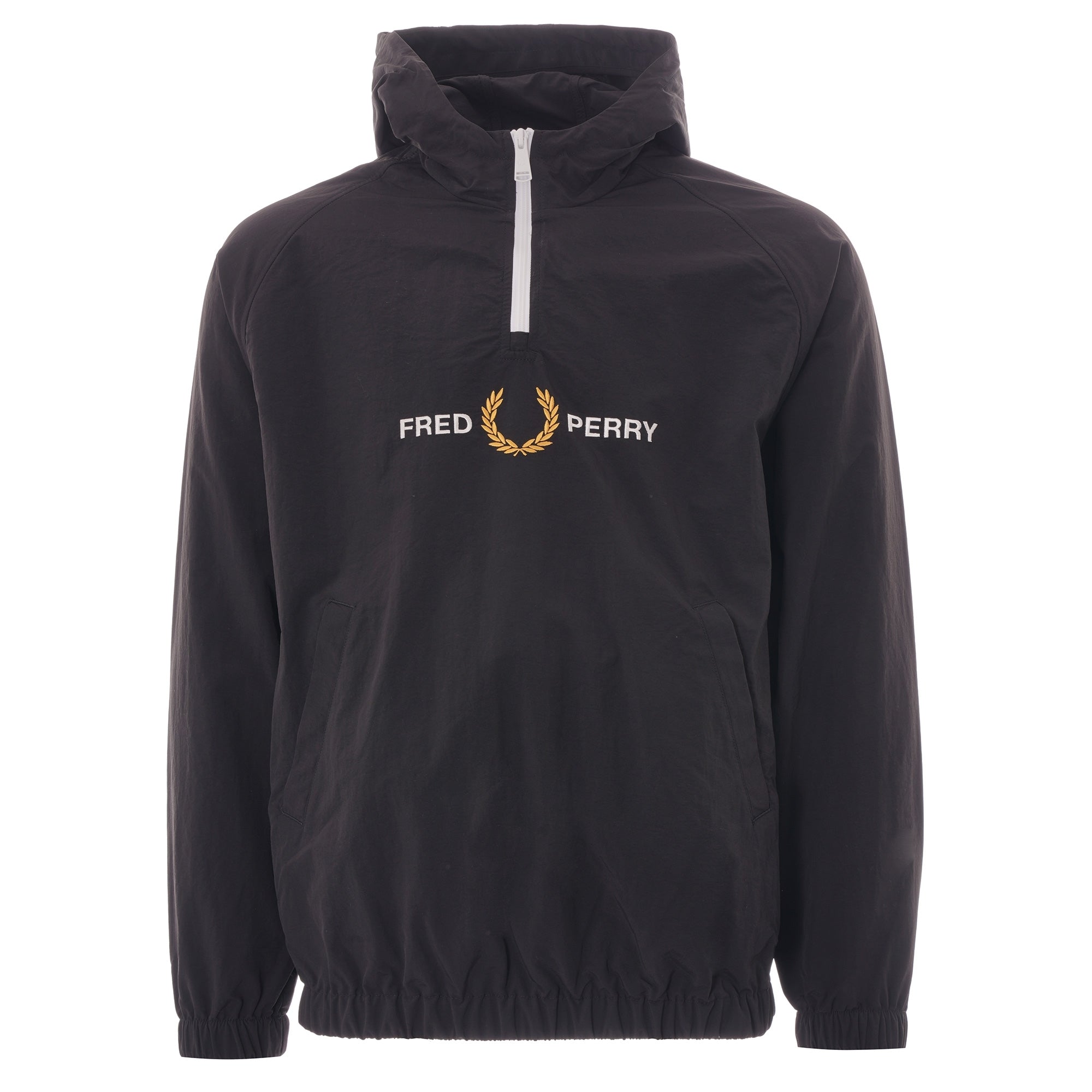 Fred Perry Half Zip Logo Jacket - Black