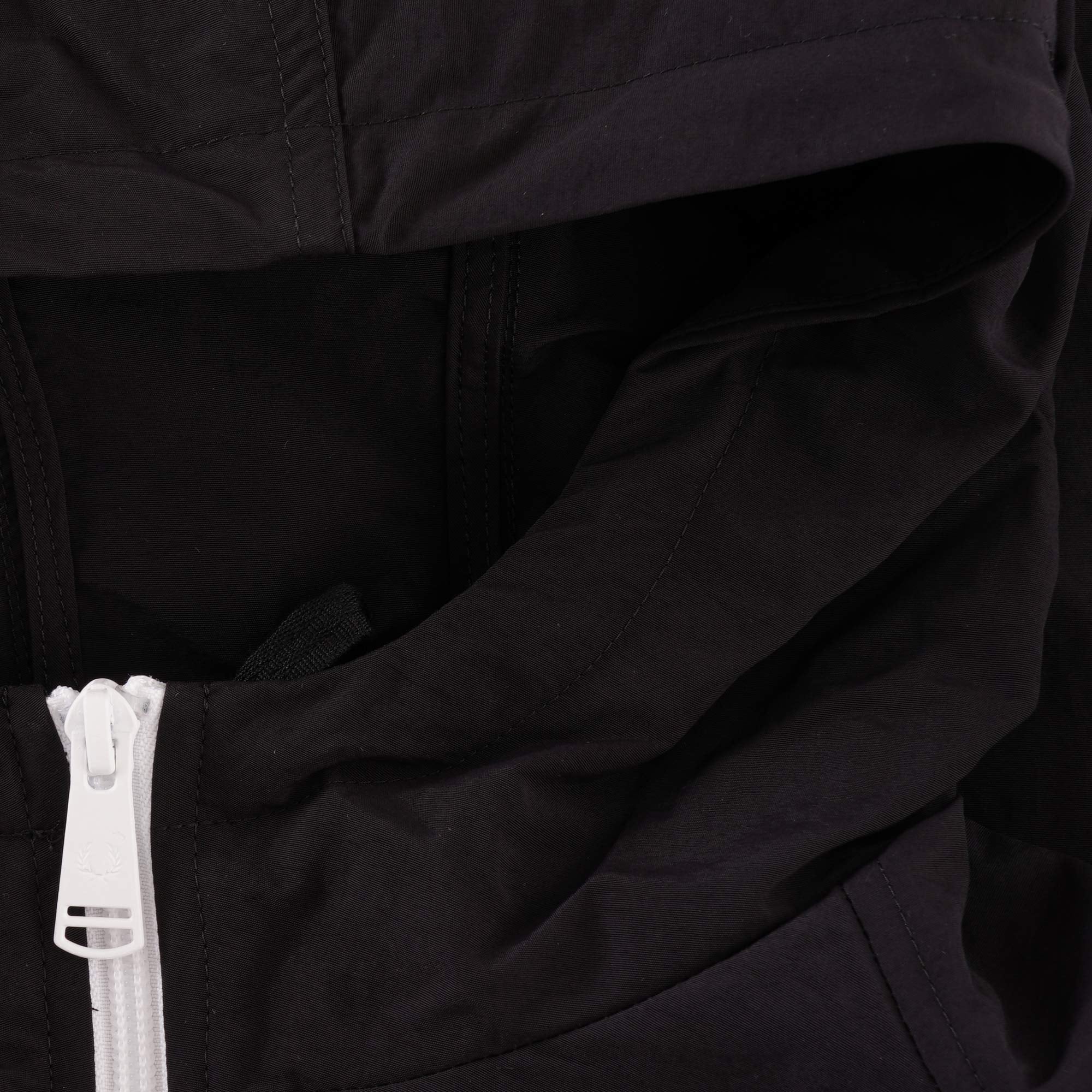 Fred Perry Half Zip Logo Jacket - Black