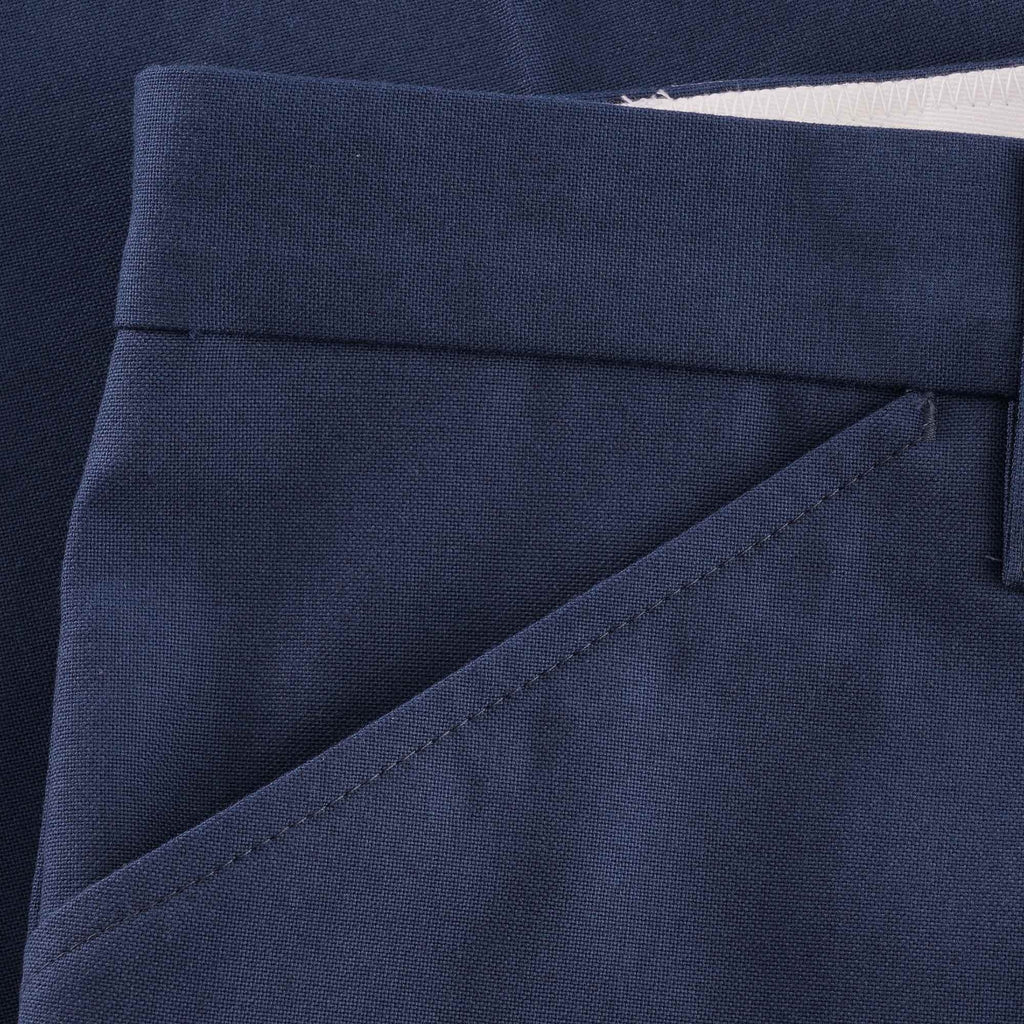 Hopsack Straight Trousers - Teal