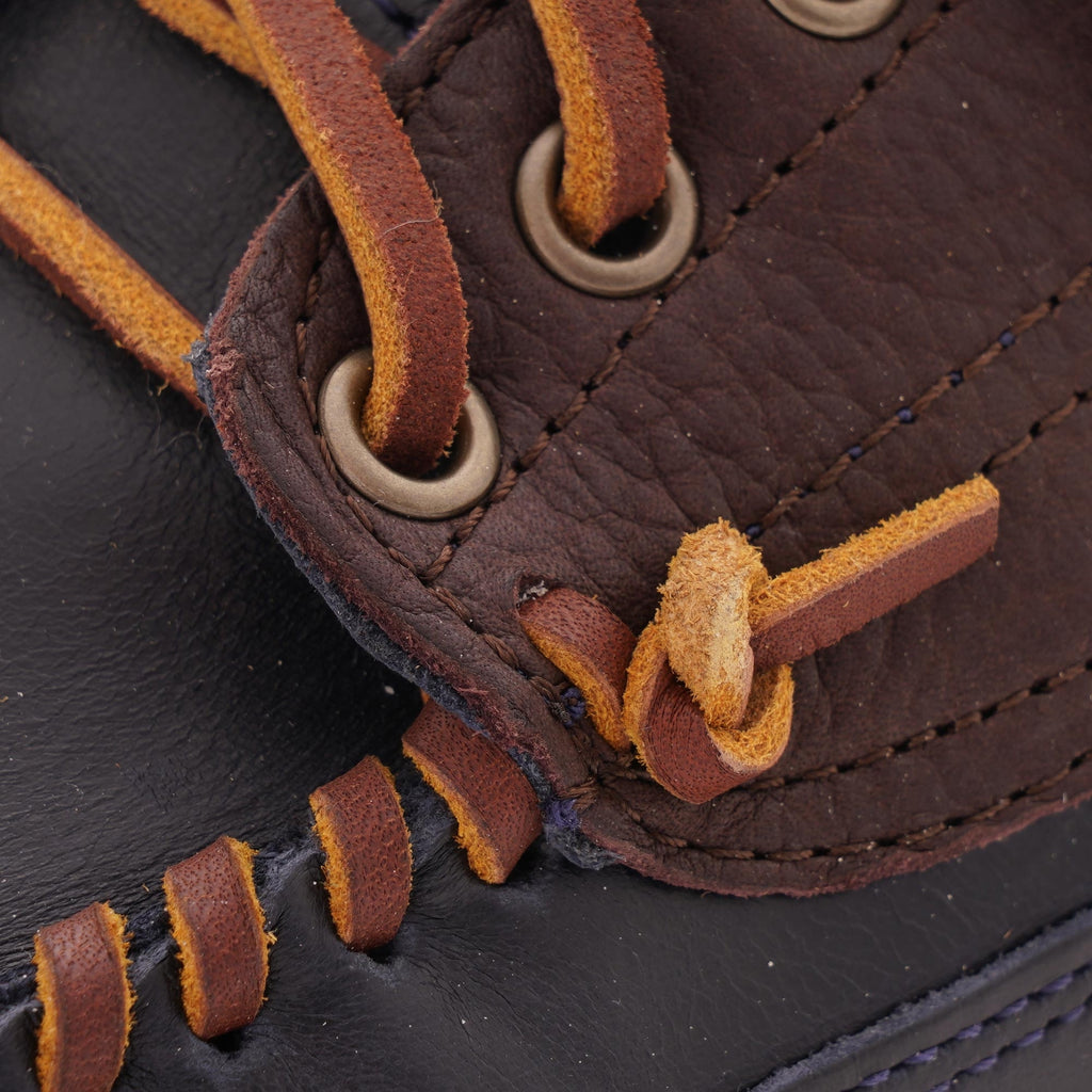 Seneca Leather Moccasin - Navy/Brown