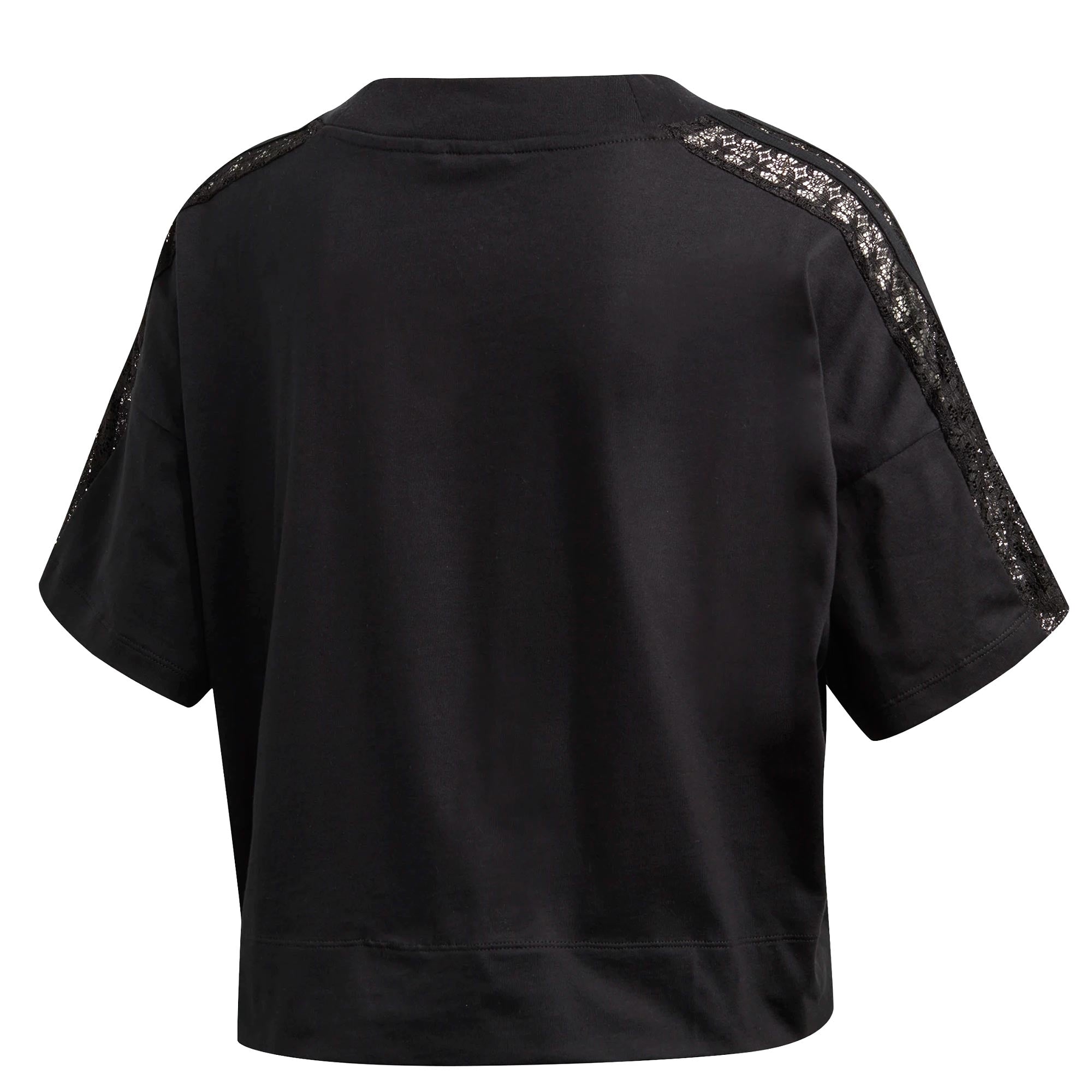 Adidas Originals Womens Cropped Lace T-shirt - Black