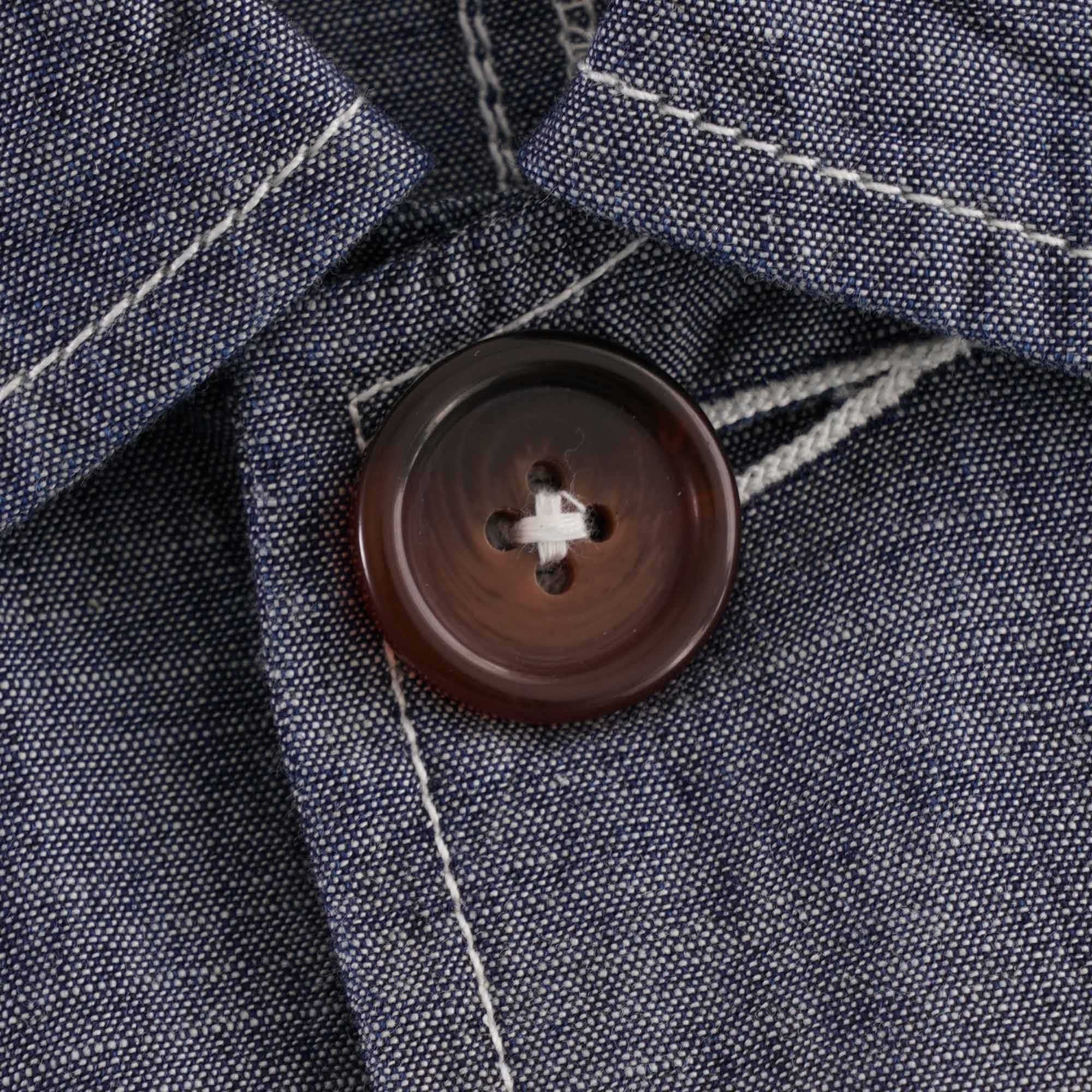 Universal Works Patched Chambray Bakers Jacket - Indigo