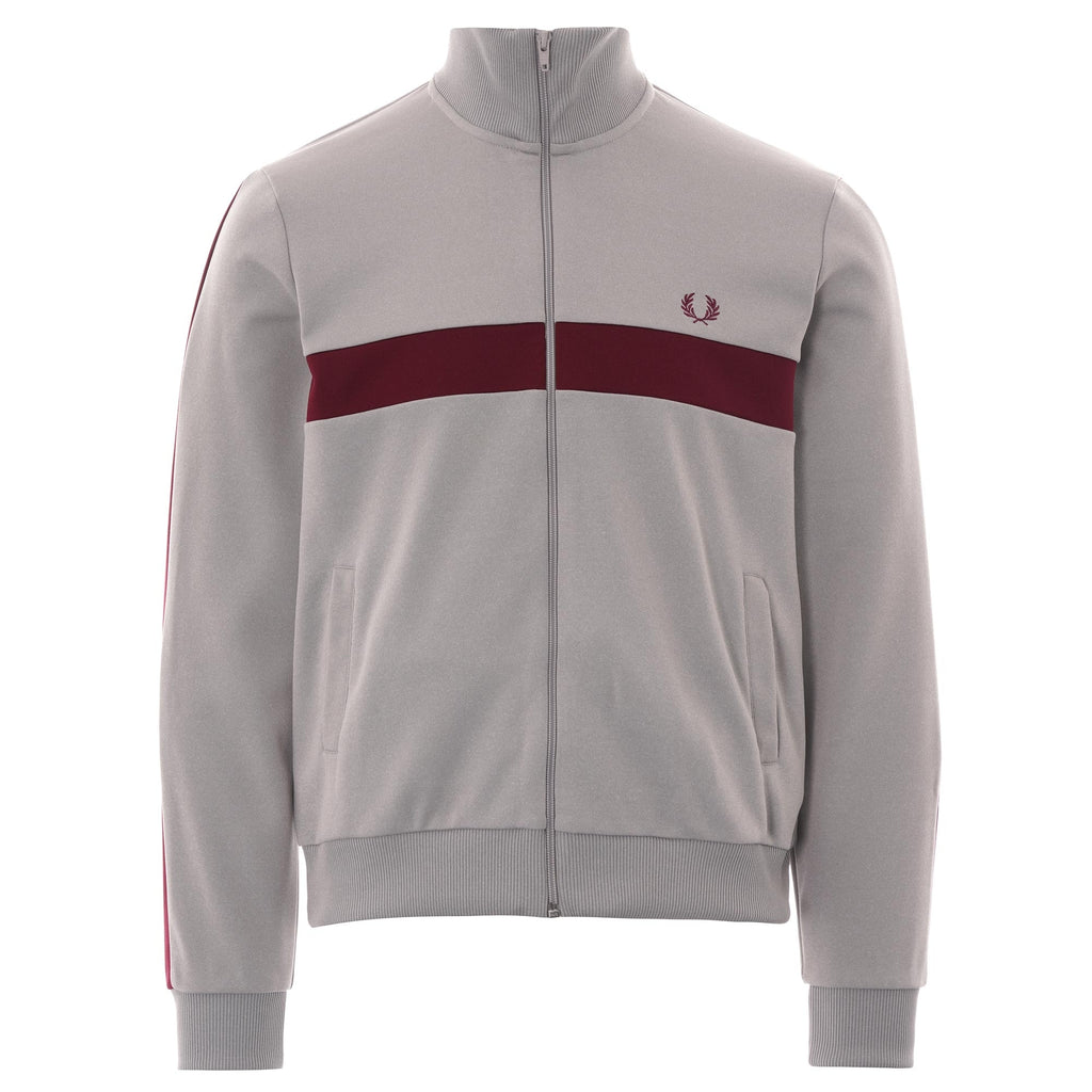 Fred Perry Chest Panel Track Jacket - Grey