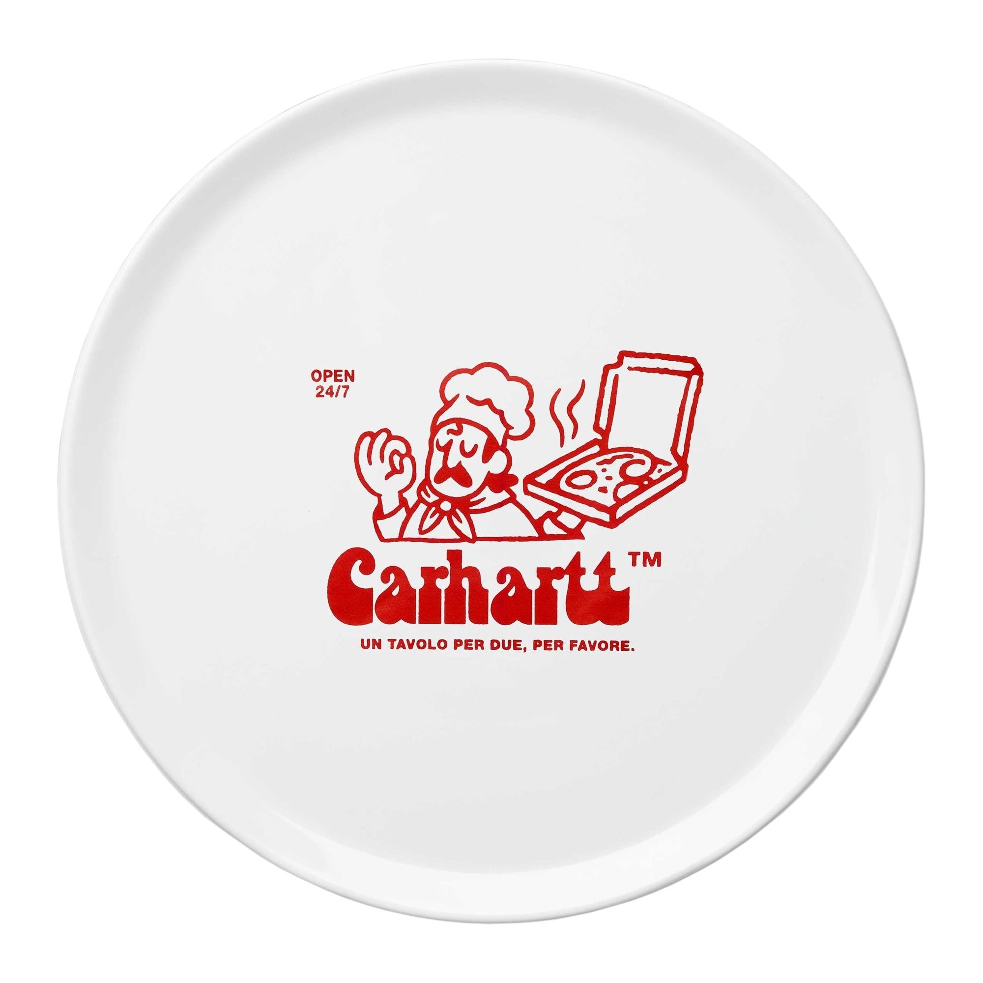 Carhartt WIP Bene Pizza Plate - White