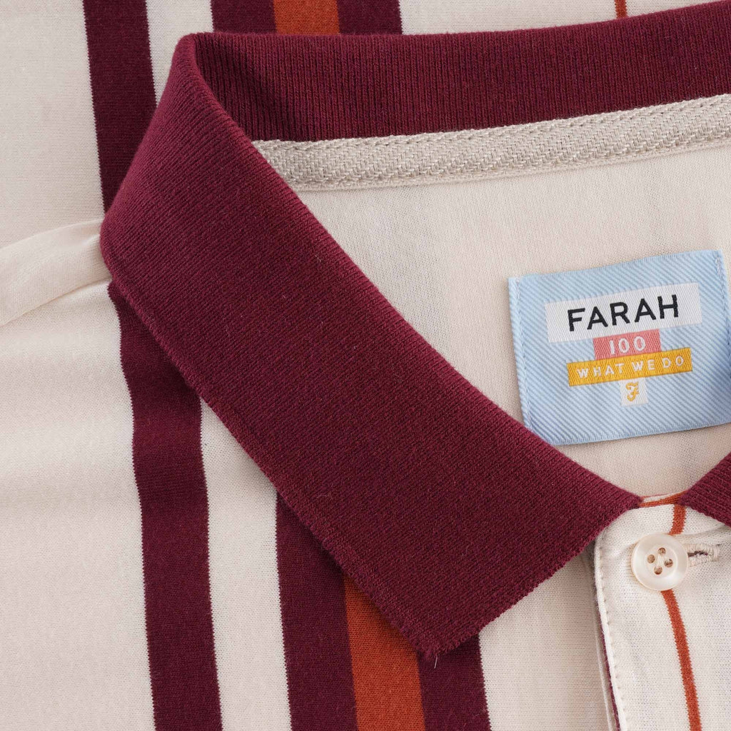 Farah Archive Wigwam Polo Shirt - Cream