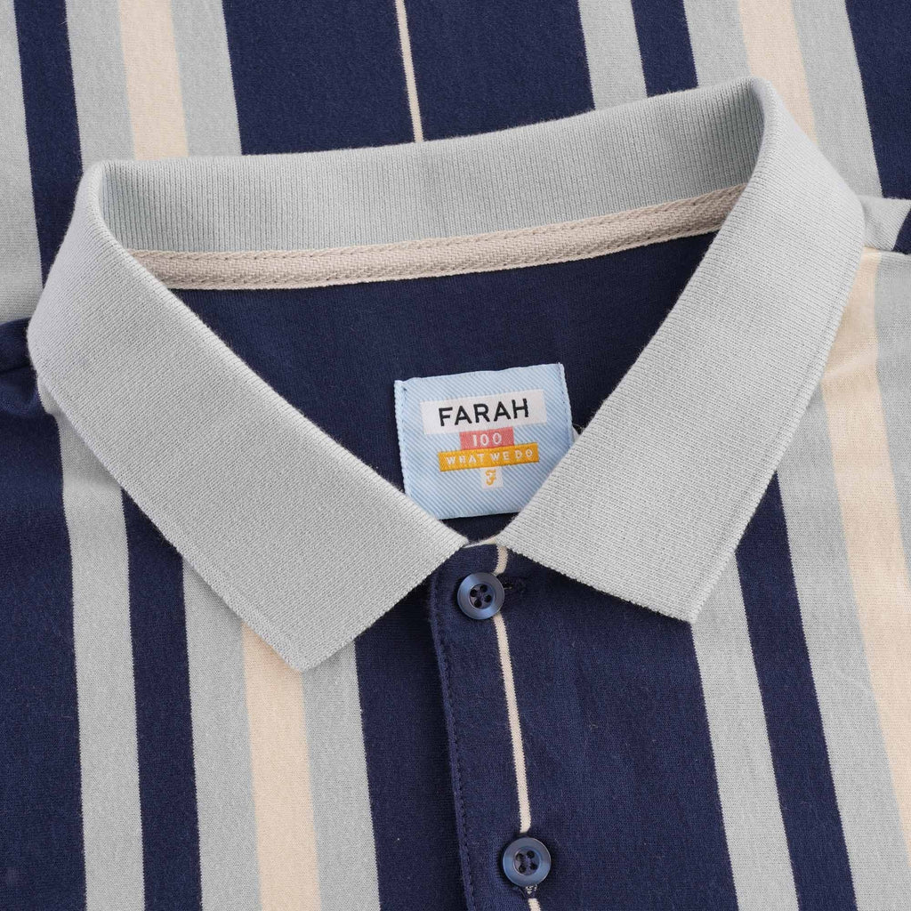 Farah Archive Wigwam Polo Shirt - Blue