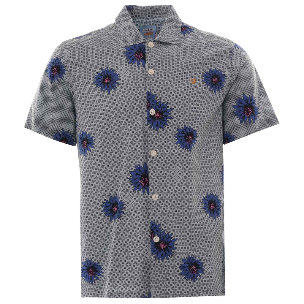 Farah Archive Odessa Printed Shirt - Green Mist