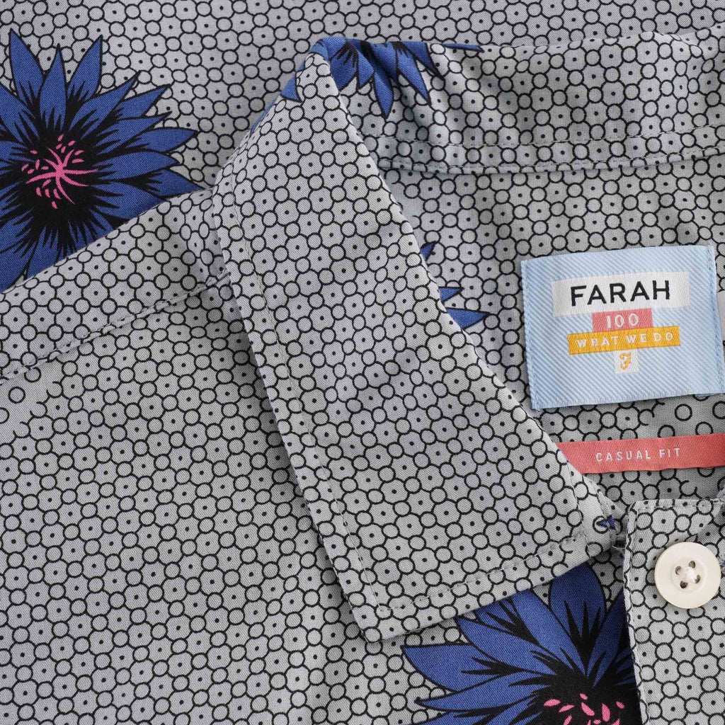 Farah Archive Odessa Printed Shirt - Green Mist
