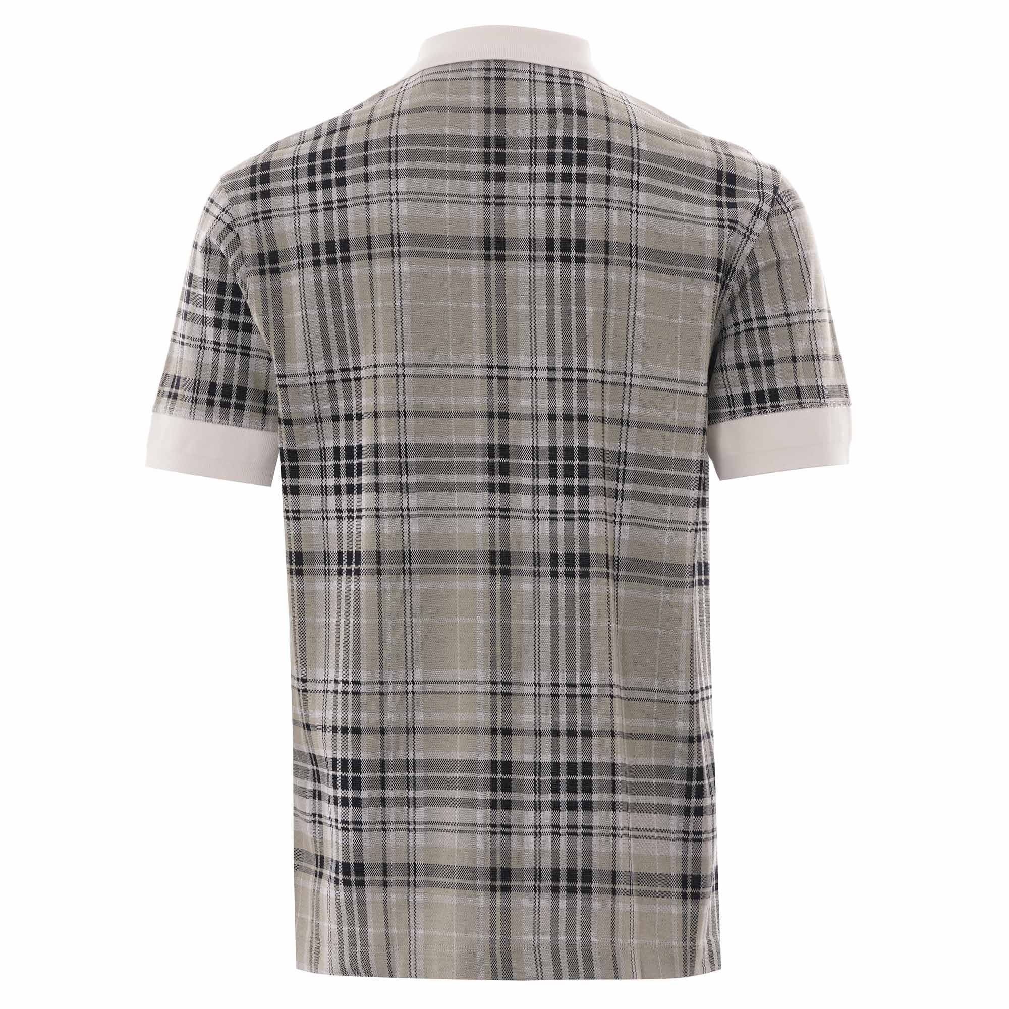 Fred Perry Jaquared Check Polo - Snow White
