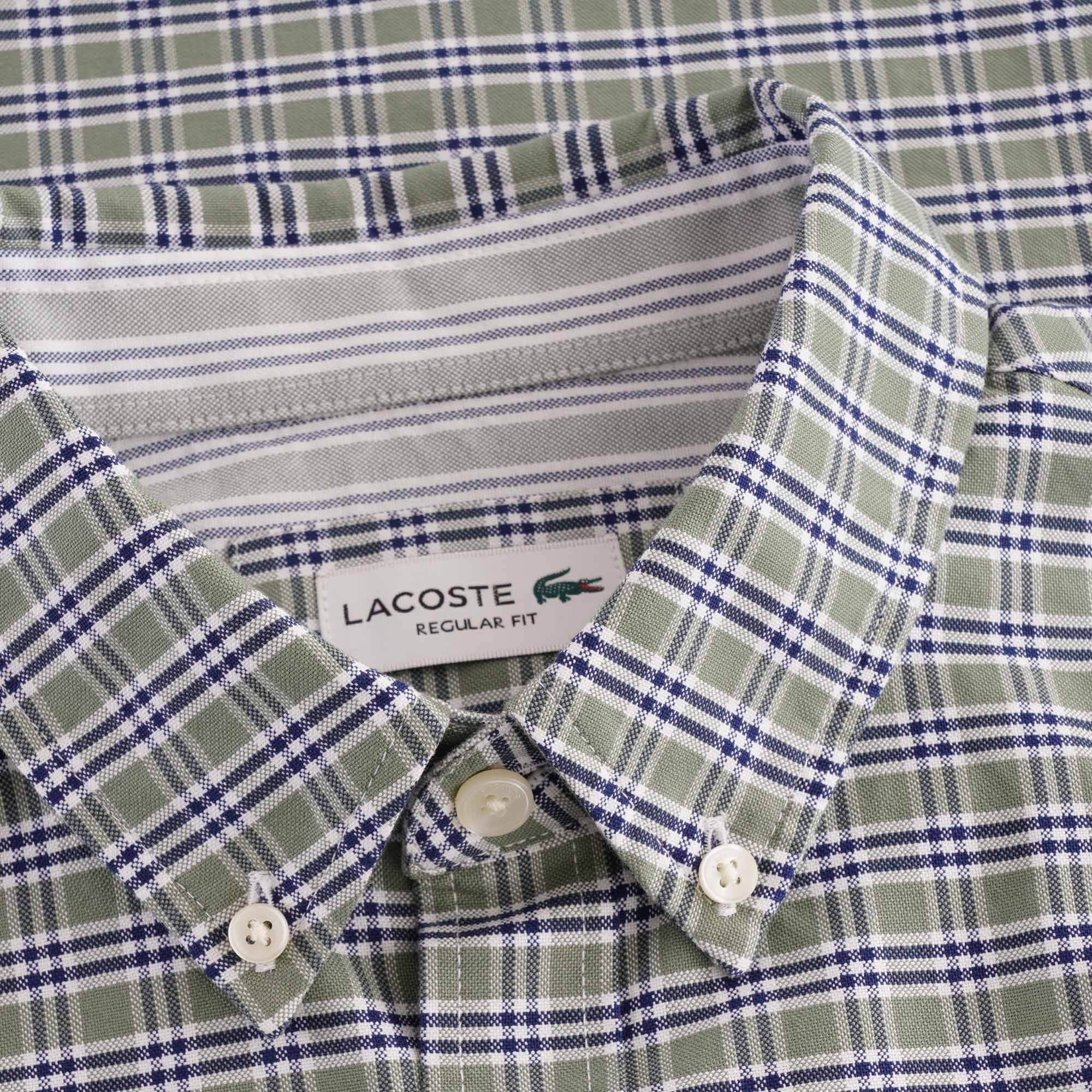 Lacoste Regular Fit Check Shirt - Thyme