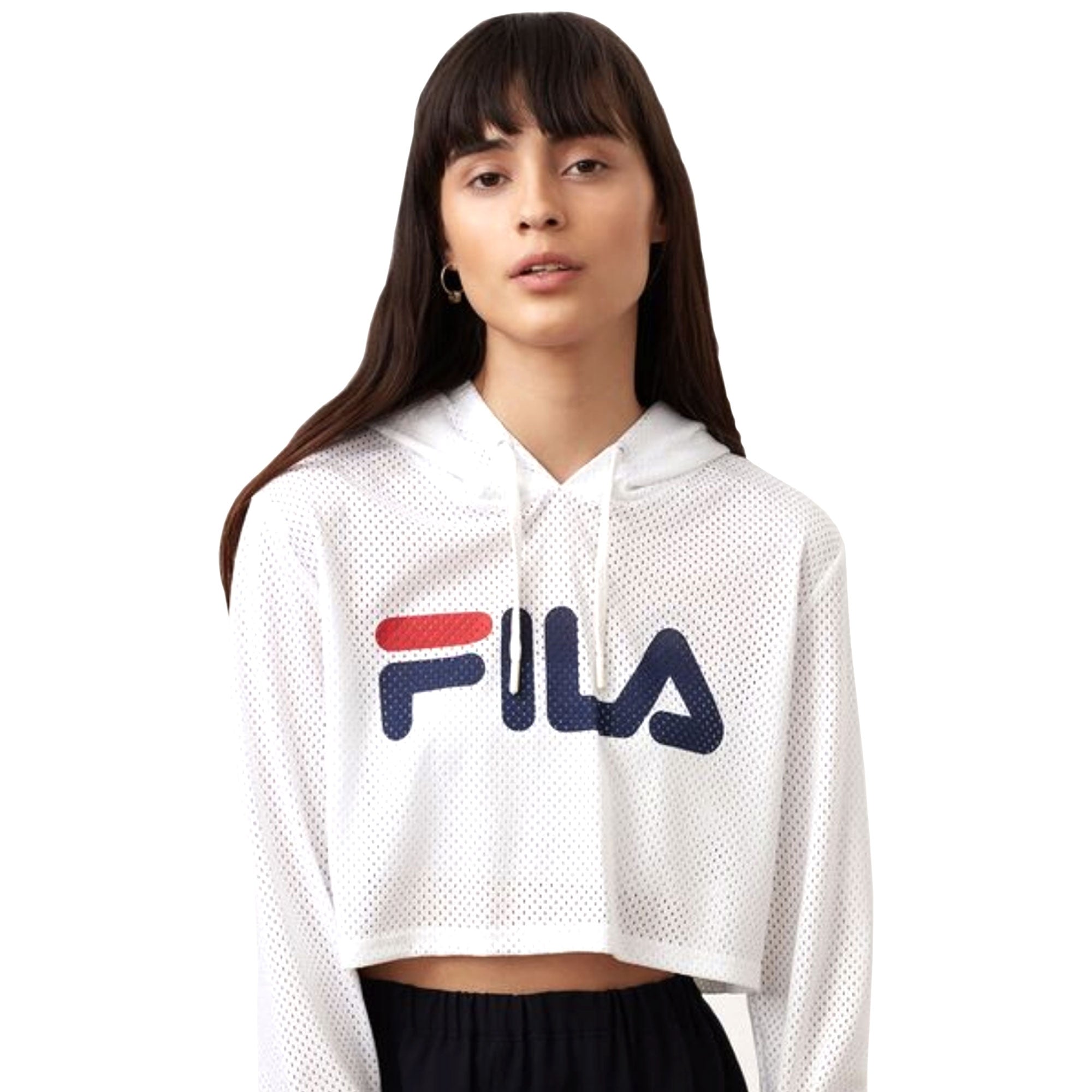 Noemi Cropped Hoodie - White