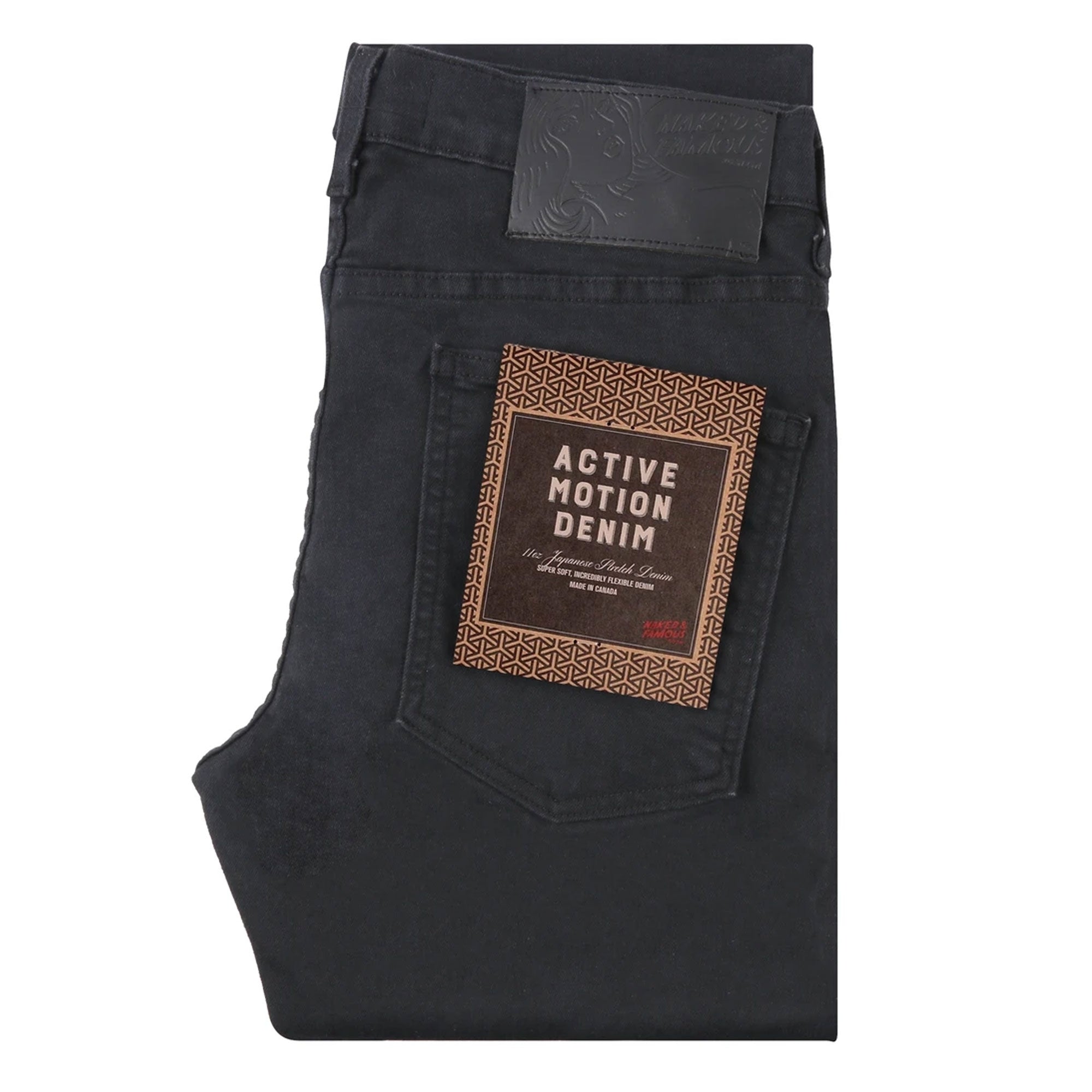 Naked and Famous Denim Super Guy Active Motion Jeans - Black