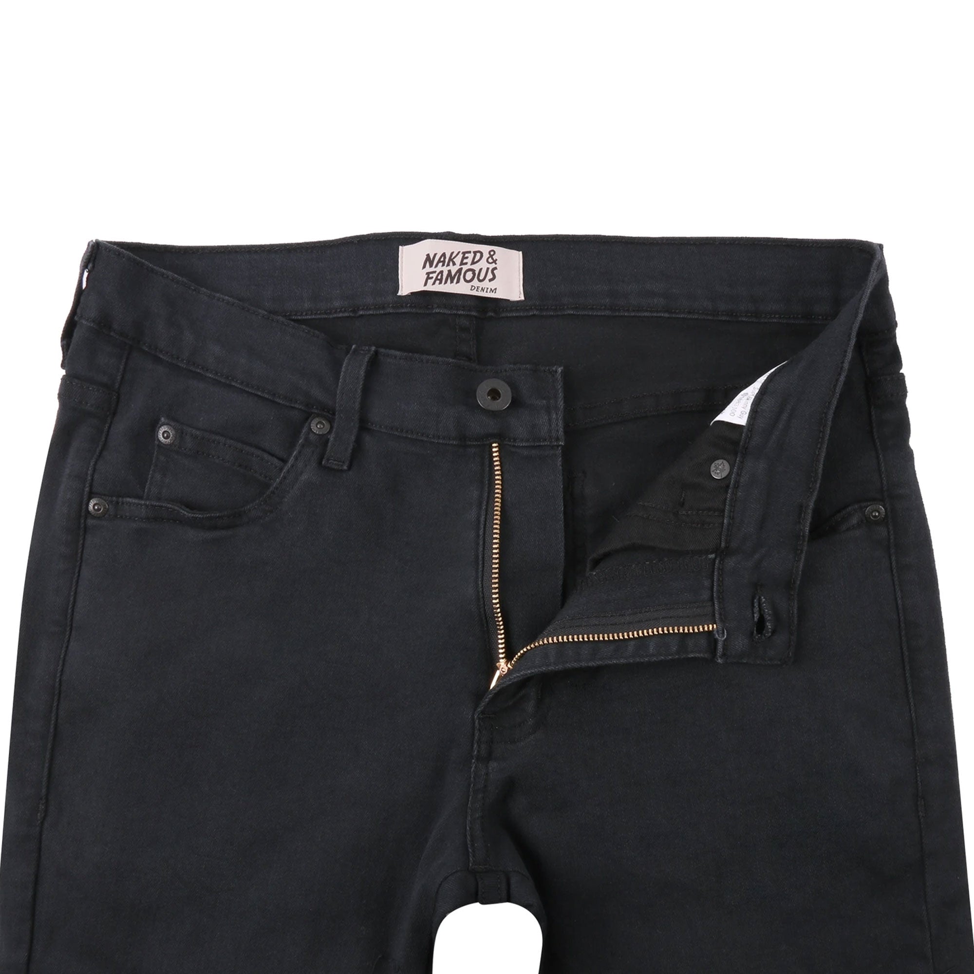 Naked and Famous Denim Super Guy Active Motion Jeans - Black