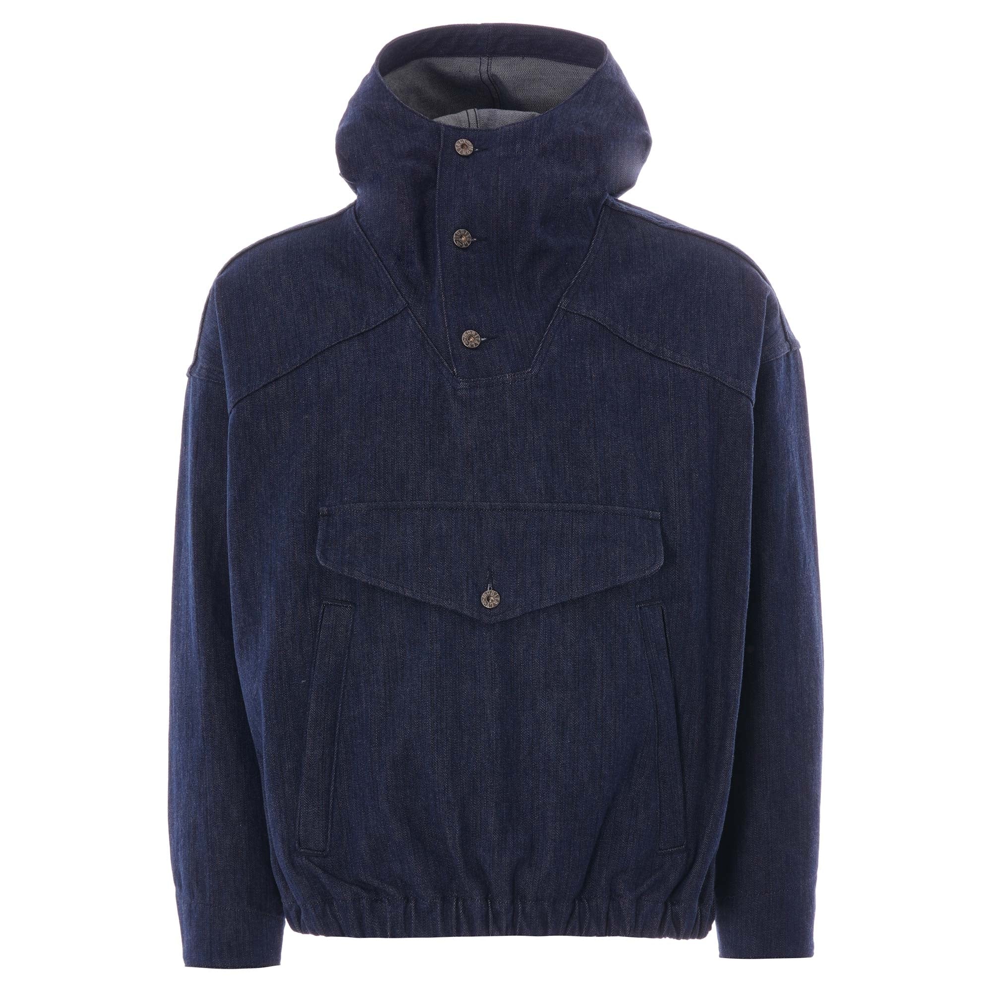 Monitaly Drop Shoulder Anorak - Indigo