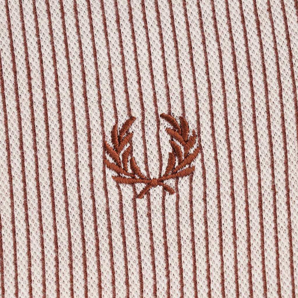 Fred Perry Vertical Stripe Polo Shirt - Auburn