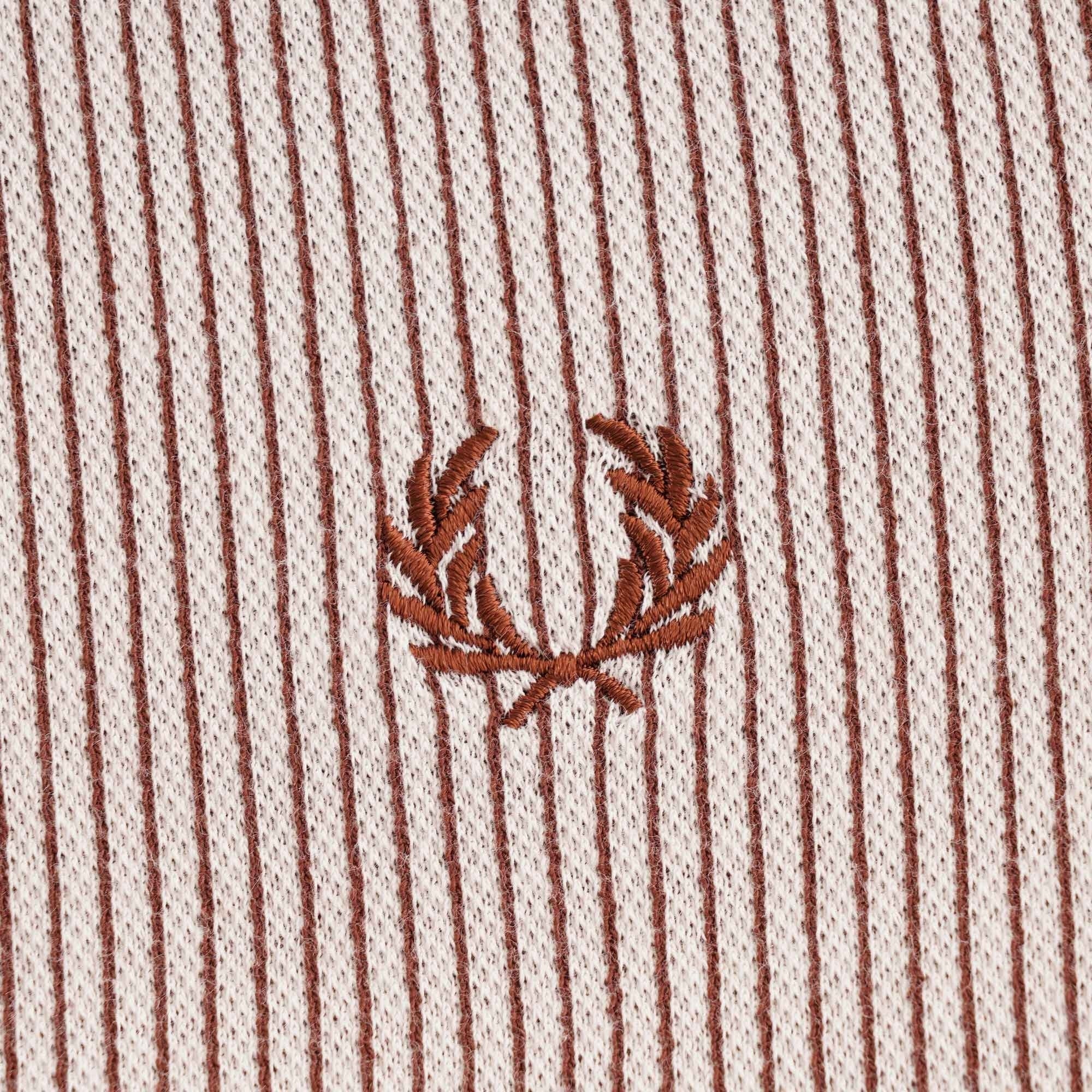 Fred Perry Vertical Stripe Polo Shirt - Auburn